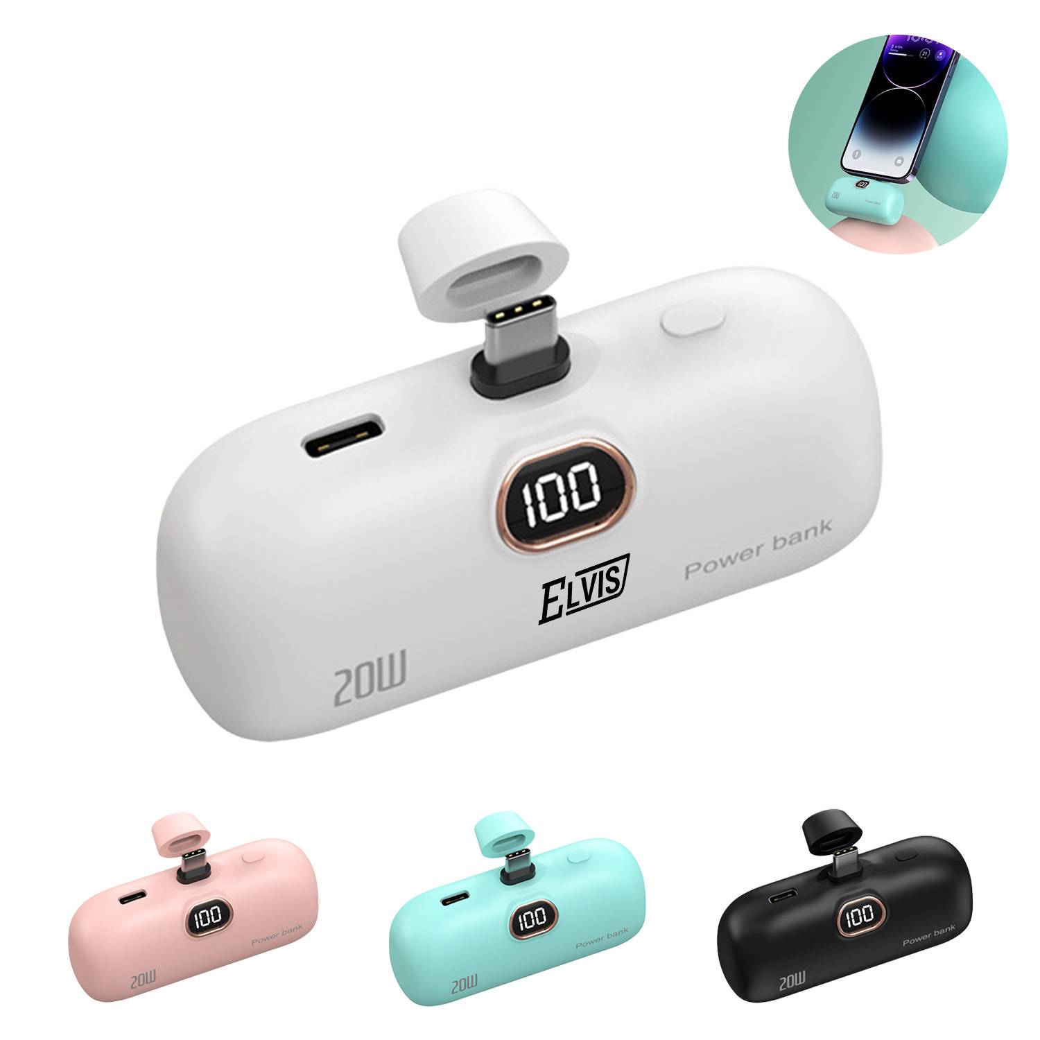 5000mAh Mini Pocket Power Bank w/ Digital Display 3