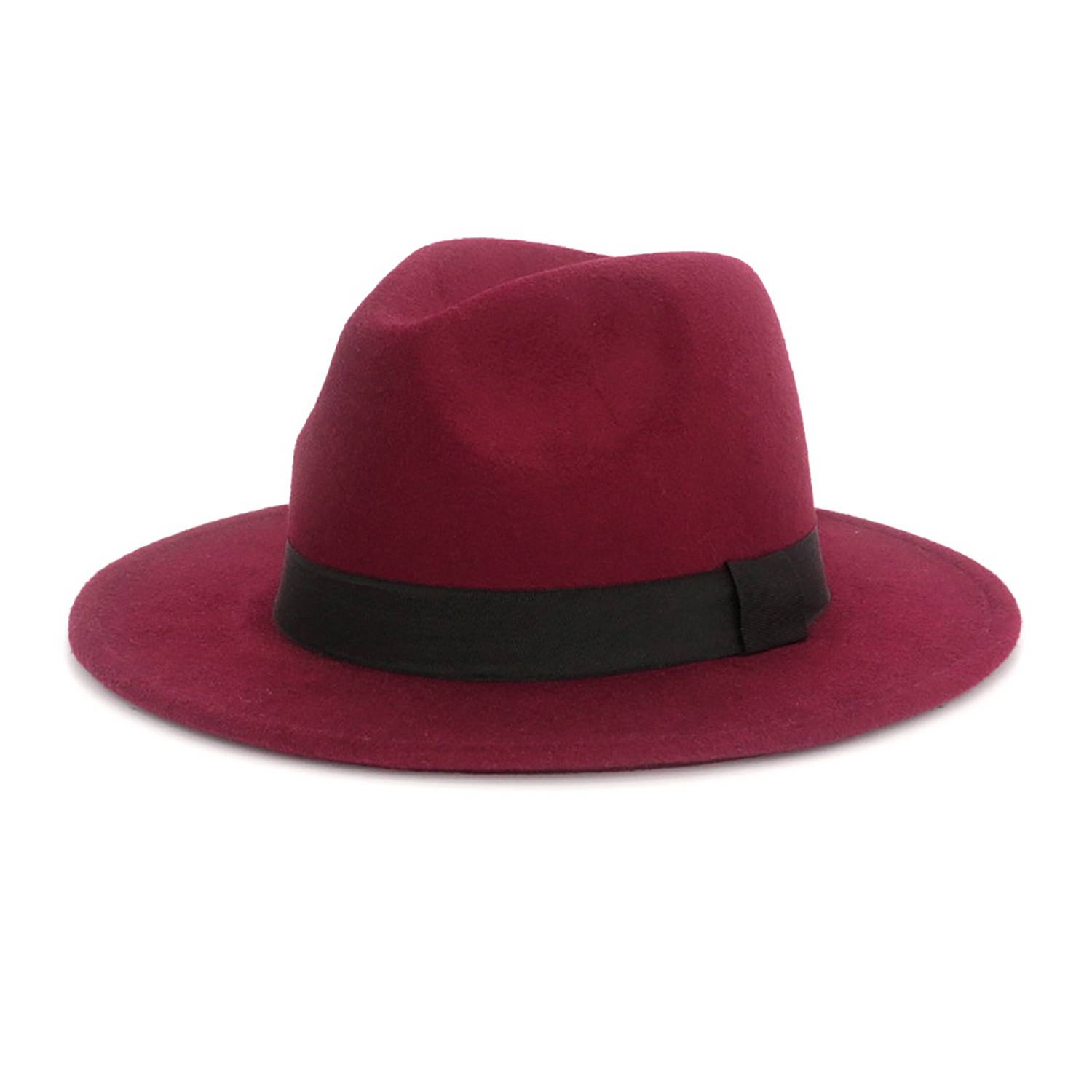 Unisex Vintage Wide Brim Fedora Hat 18