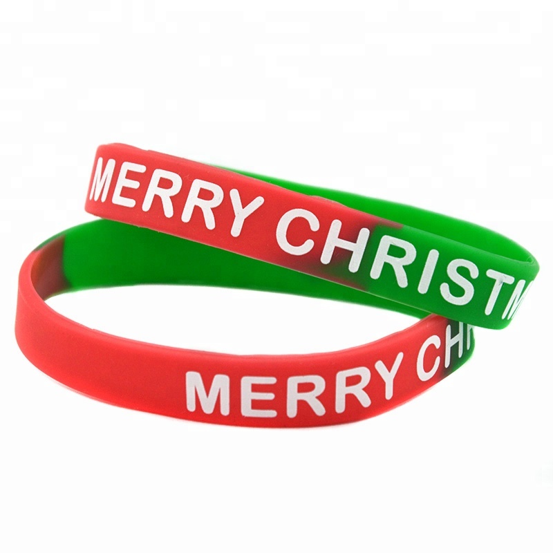 Christmas Silicone Wristbands Printed 6