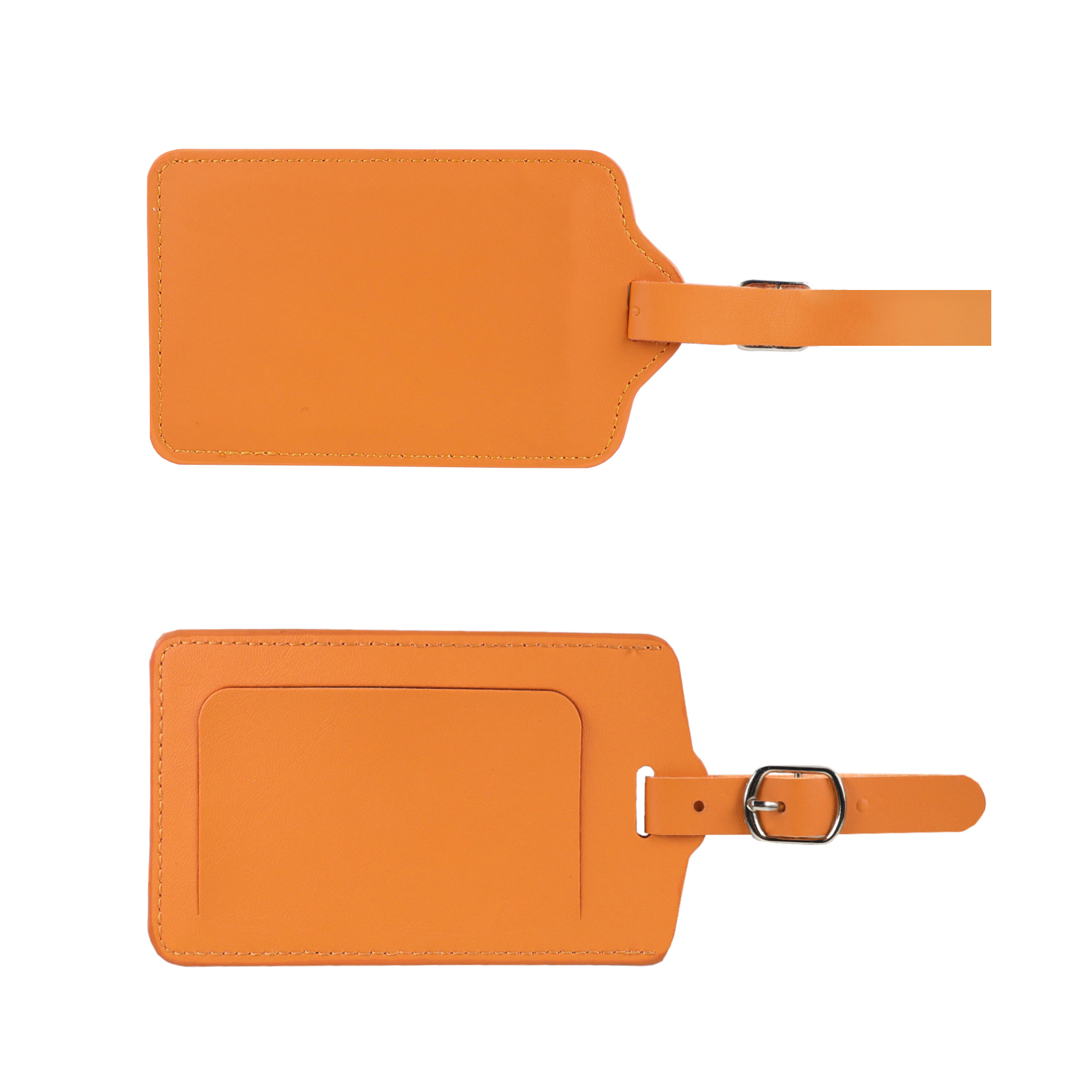 Flip Open PU Leather Luggage Tag 7
