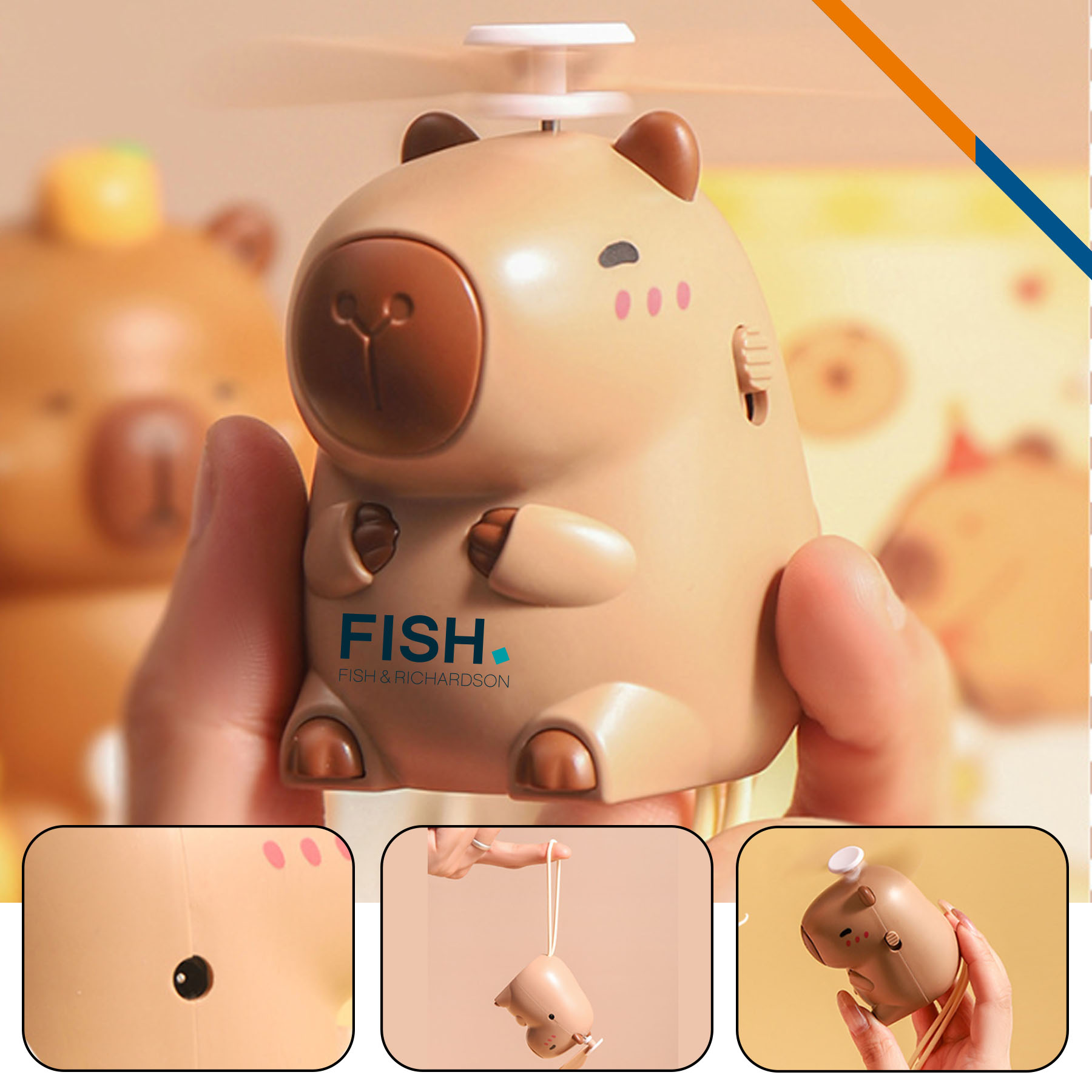 Kendall Mini Capybara Handheld Fan 7