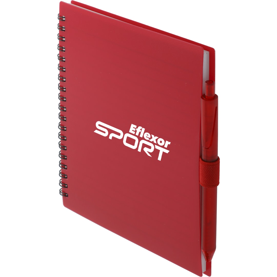 FSC® Recycled 5.5” x 7” Spiral Notebook w/ RPET Pe 80