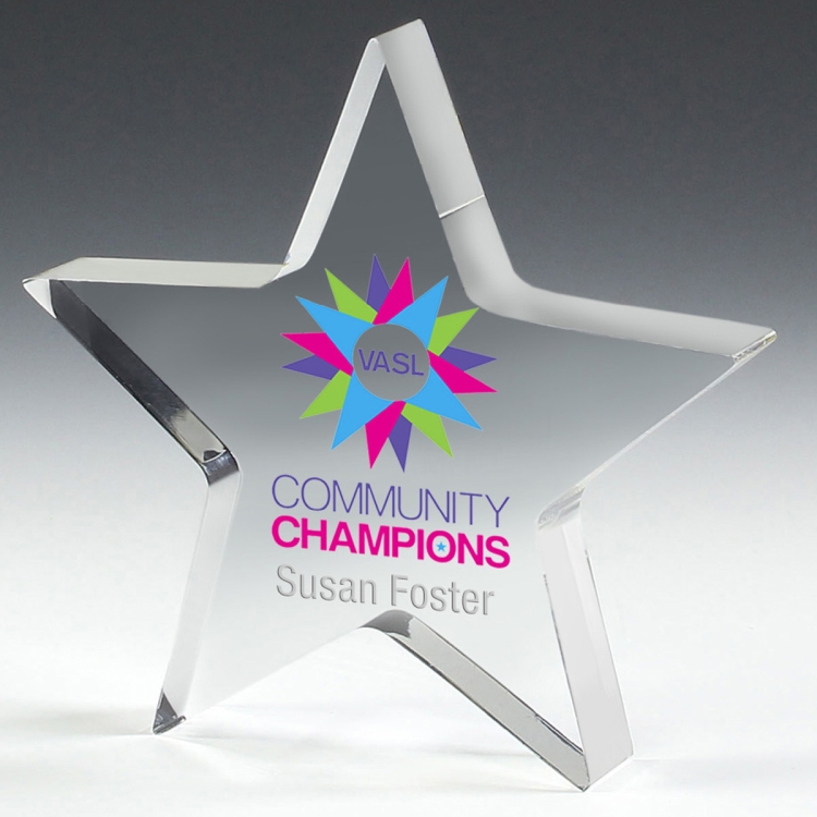 PhotoImage® Star Paperweight - 5" x 5" x 1/2" 2