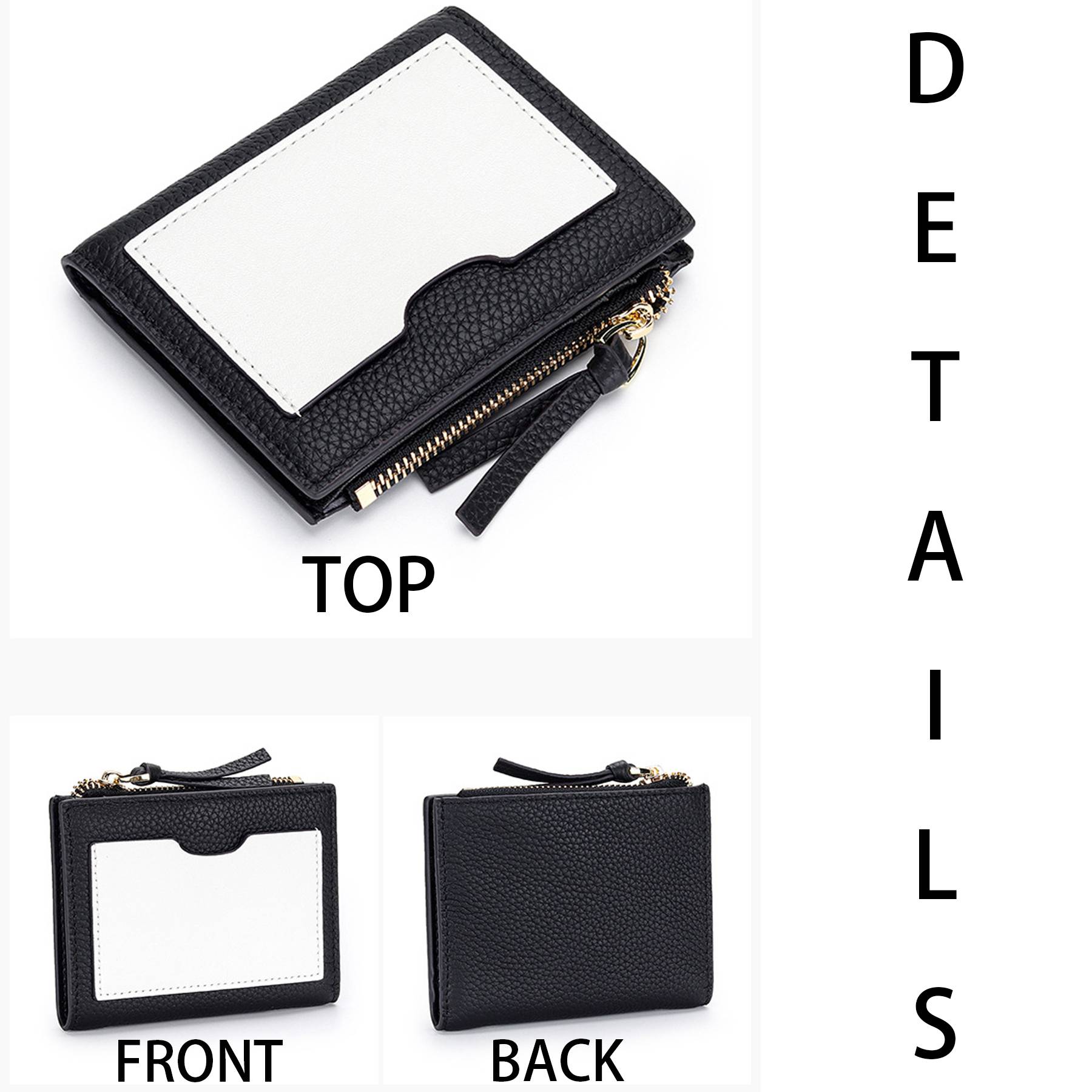 Genuine Leather Stylish zippered coin purse 9