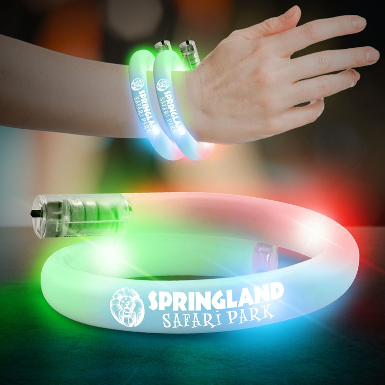Flashing LED Coil Tube Bracelet - 11 Inch