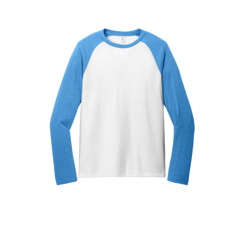 AllMade Unisex Tri-Blend Long Sleeve Colorblock Raglan 8