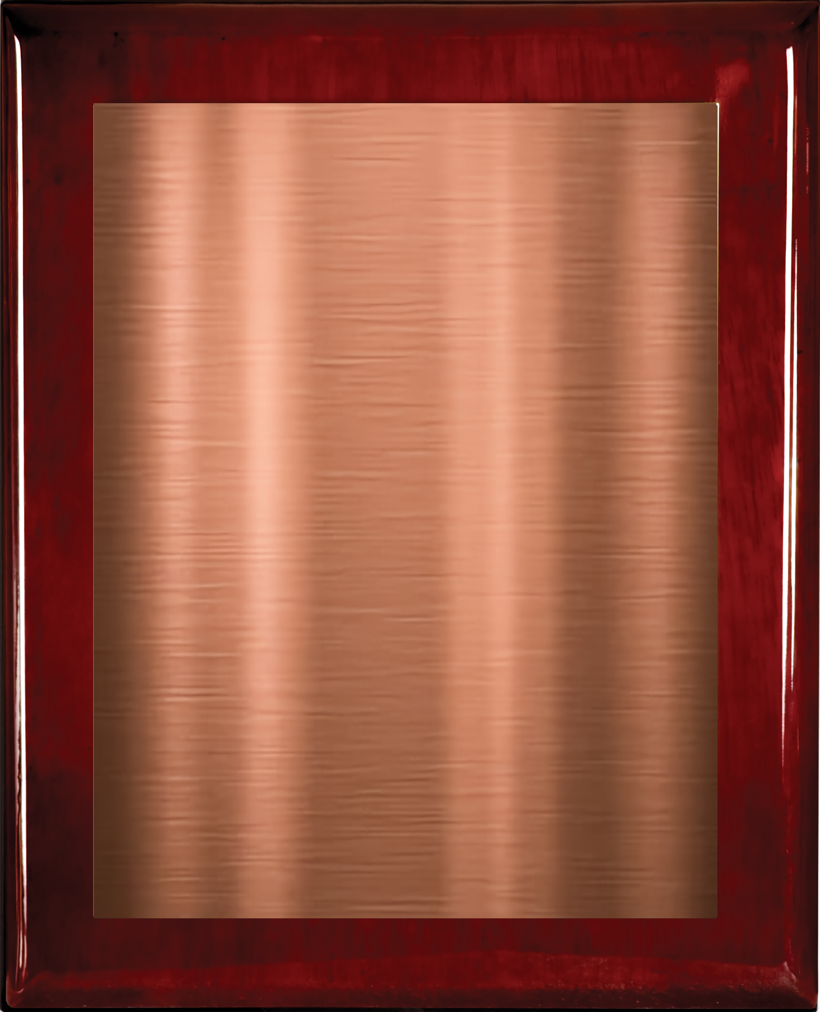 Rosewood Piano Finish Wood Plaque w/Single Engraved Plate 17