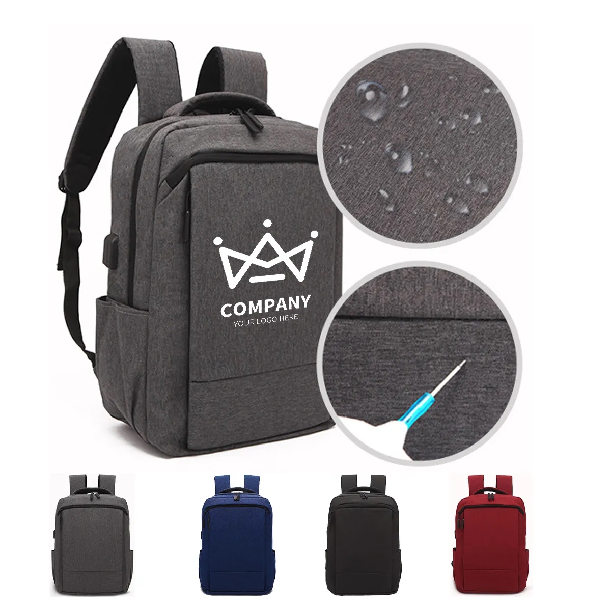 Laptop Compartment Backpack with USB Charging for Men 2