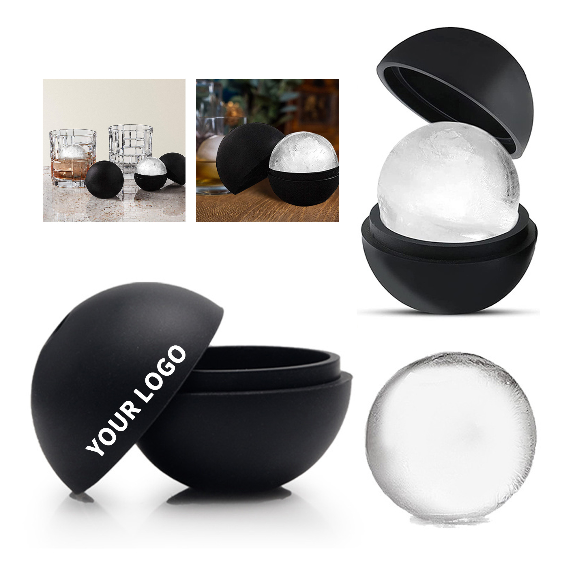Food Grade Silicone Ice Sphere Mold 2.24" Diameter 3