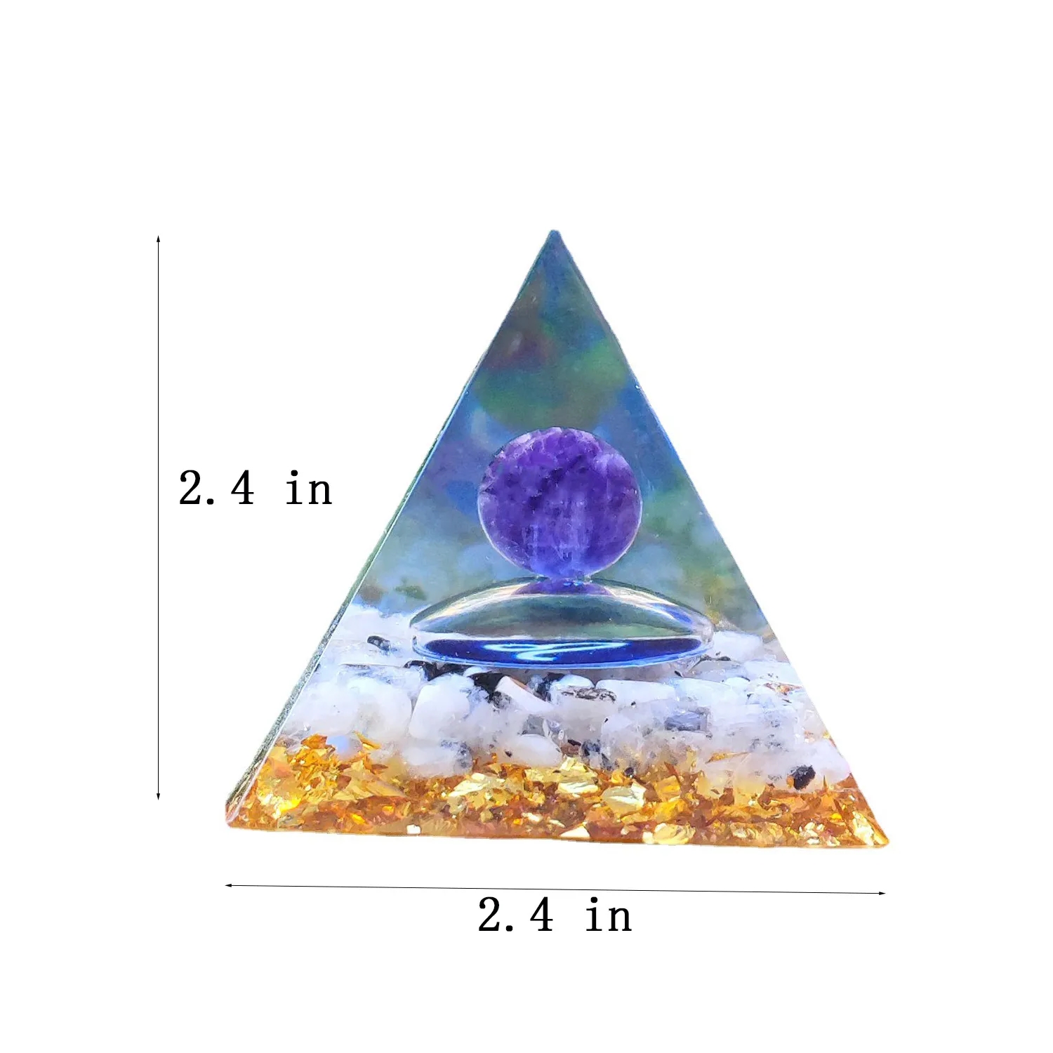 12 Constellations Crystal Ball Stone Pyramid Decorations 4