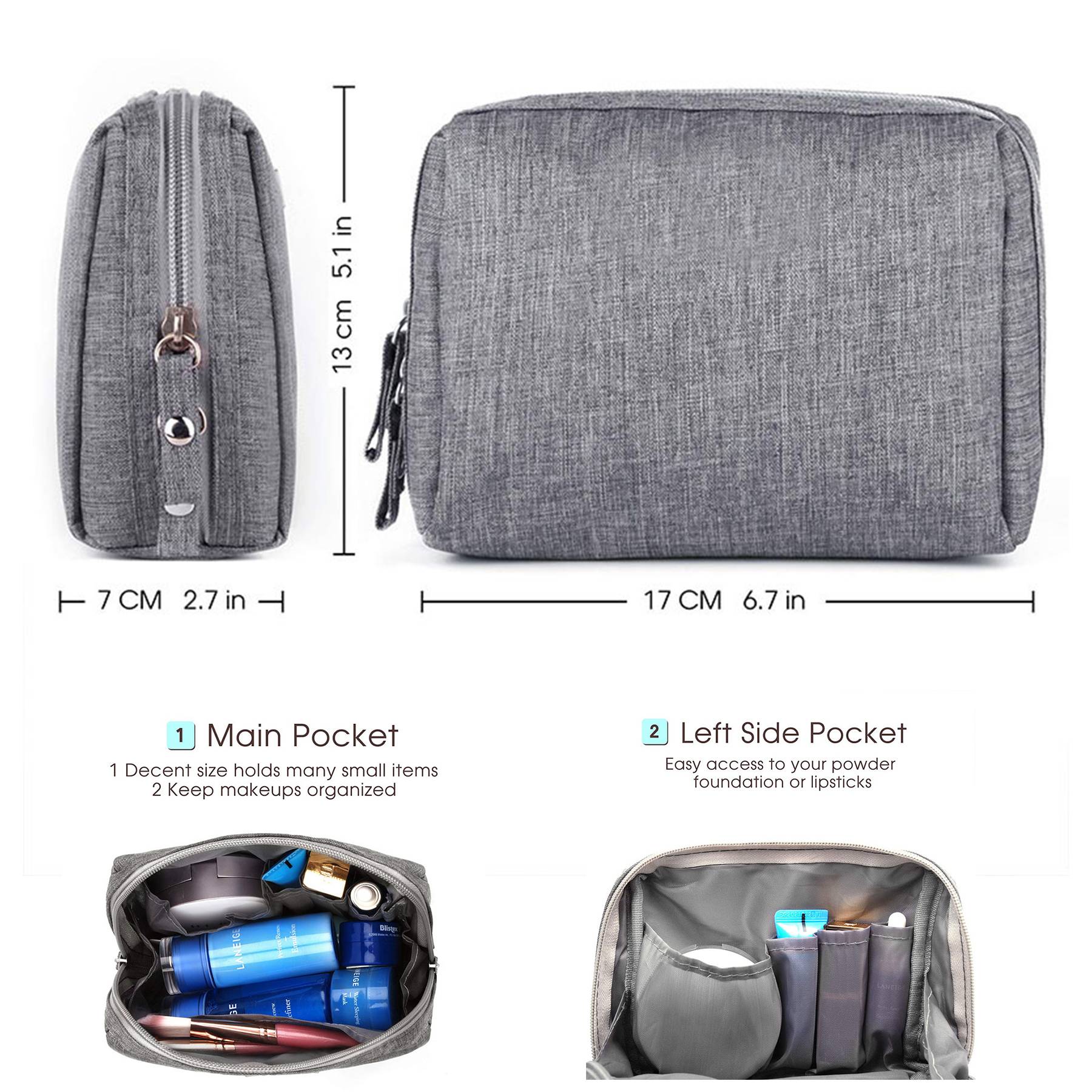 Polyester Travel Toiletry Bag for Men and Women 5