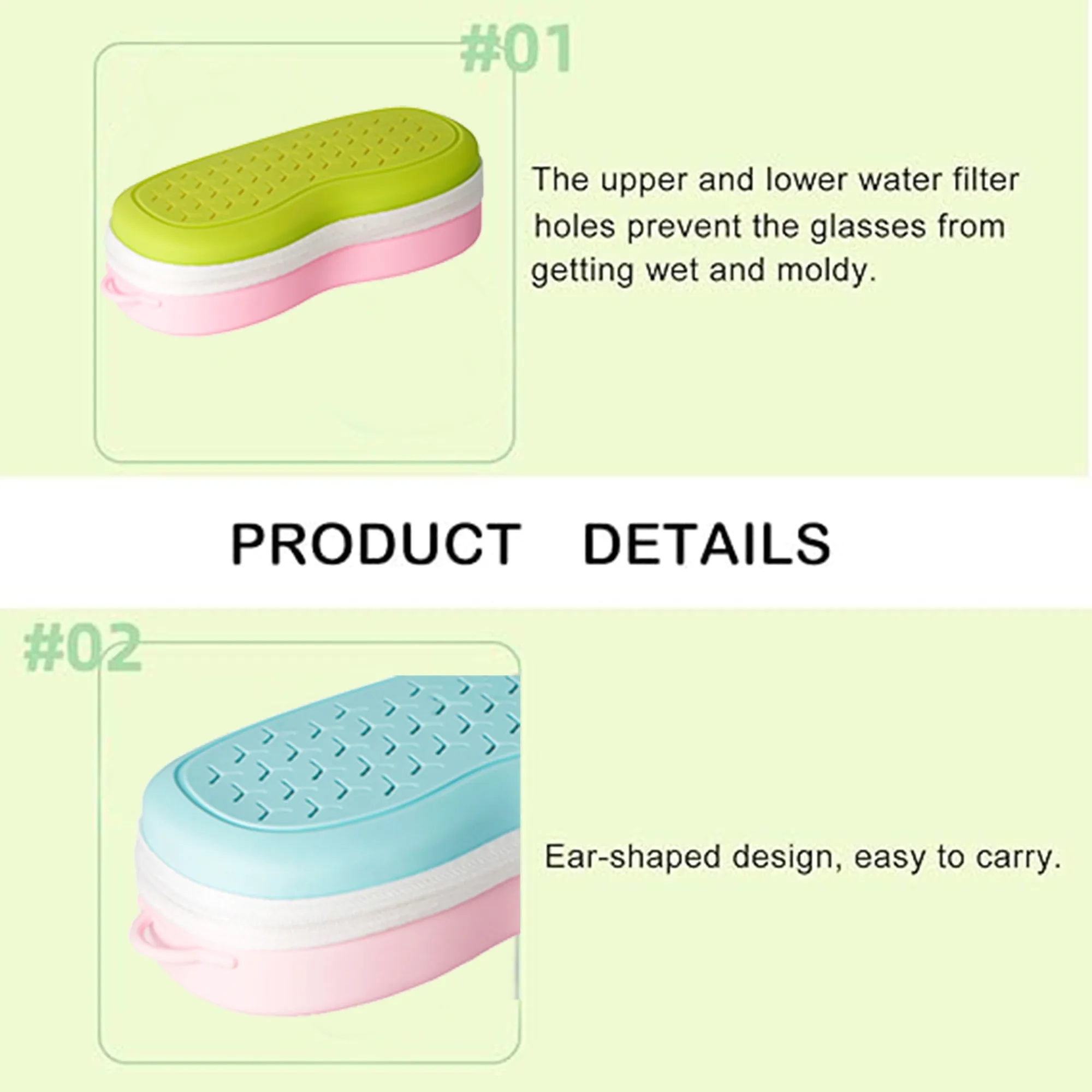Portable Silicone Swim Goggles Storage Box 6