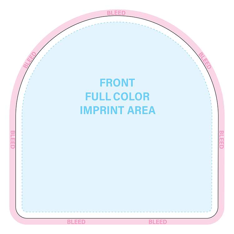 HAND FANS - Full Color, Rainbow Shaped Hand Fan 6