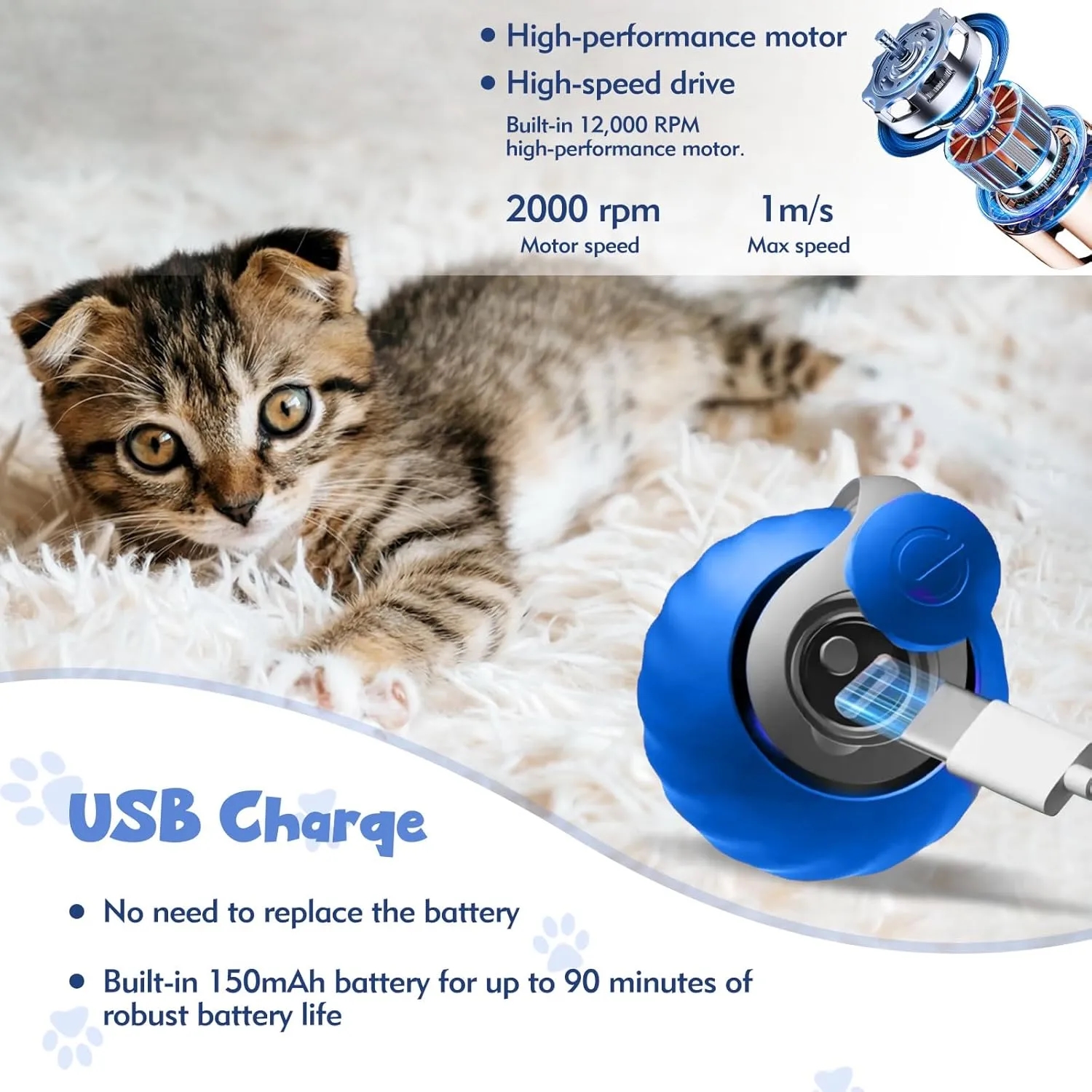 Interactive Cat Toy with a Turbine Ball Tail 2