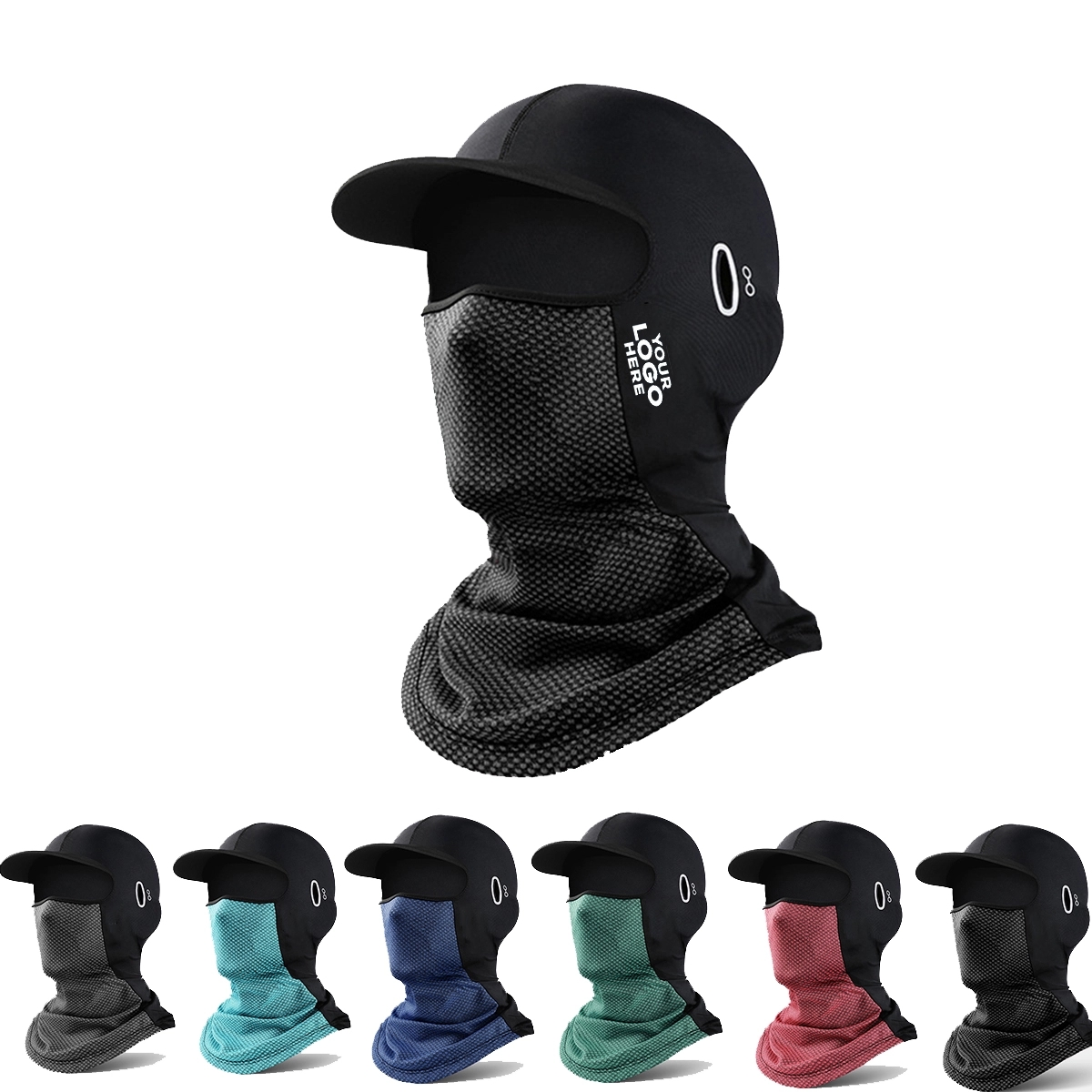 Ice silk headgear with brim 3