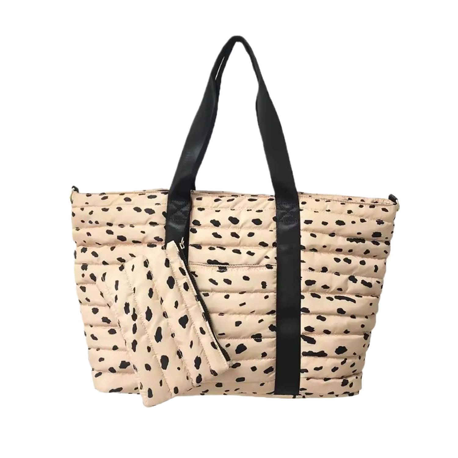 Custom Soft Puffer Tote Bag for Women w/ Purse, custom tote bag with logo imprint 6