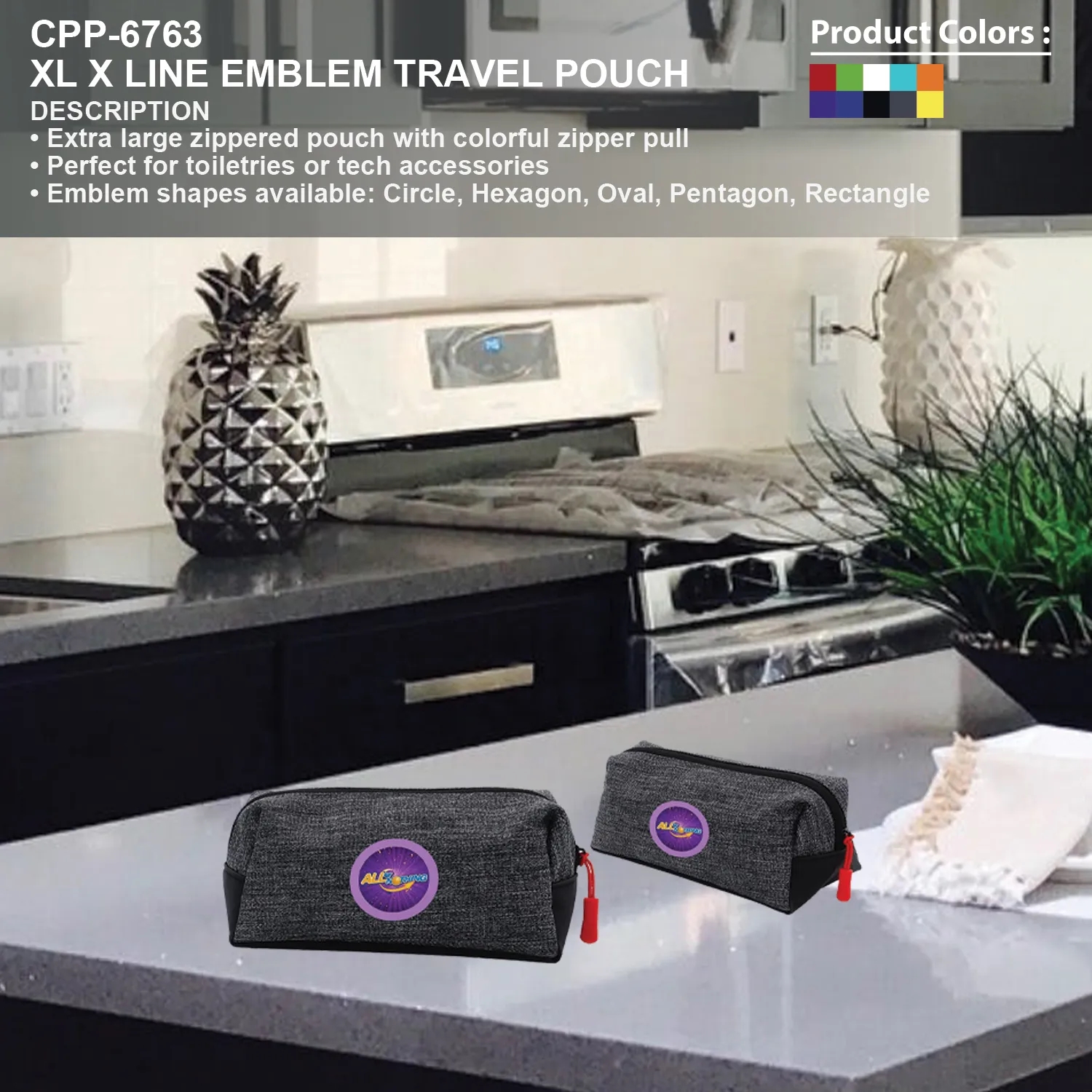 XL X LINE EMBLEM TRAVEL POUCH 17