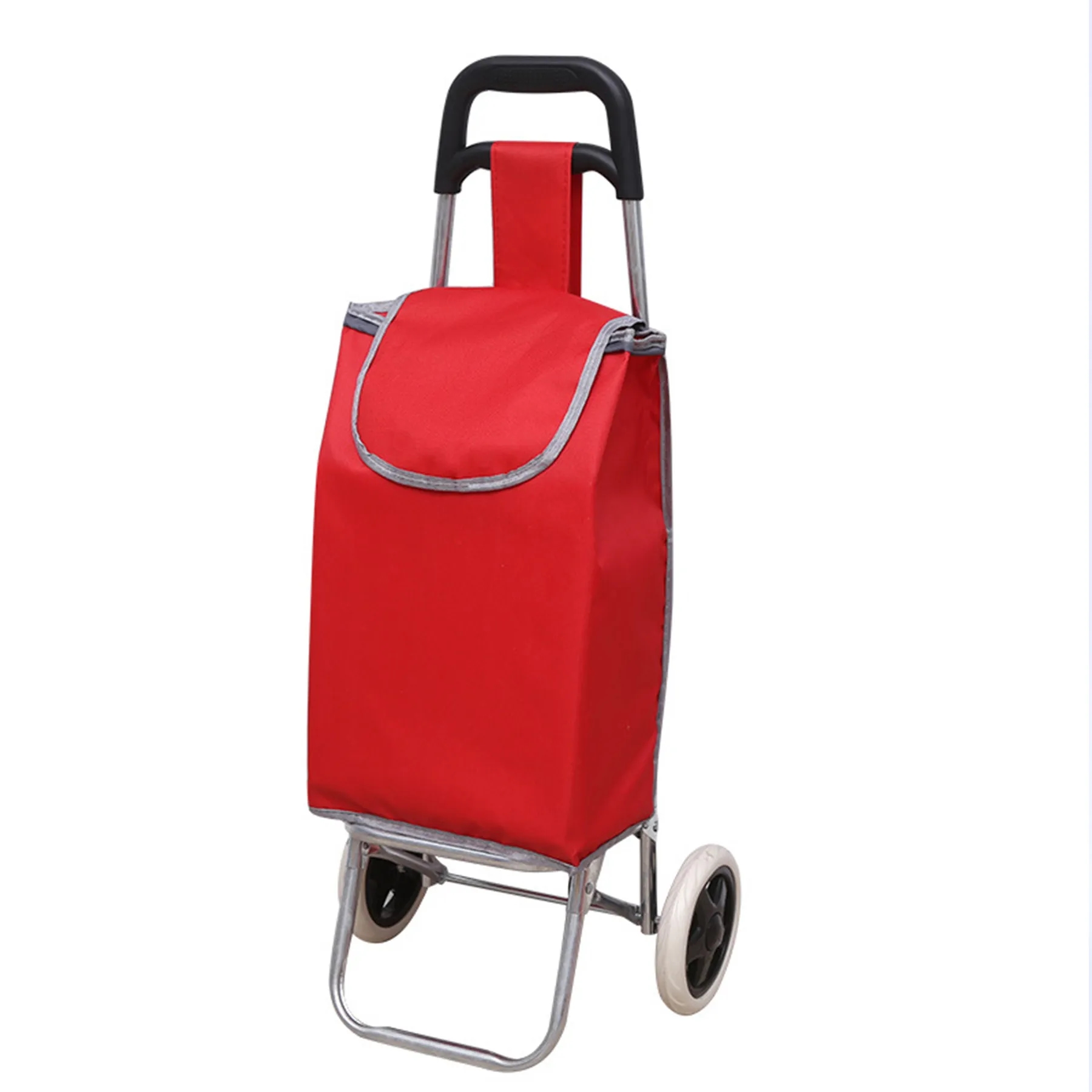 Two Wheeled Hand Pulled Grocery Cart Shopping Bag 5