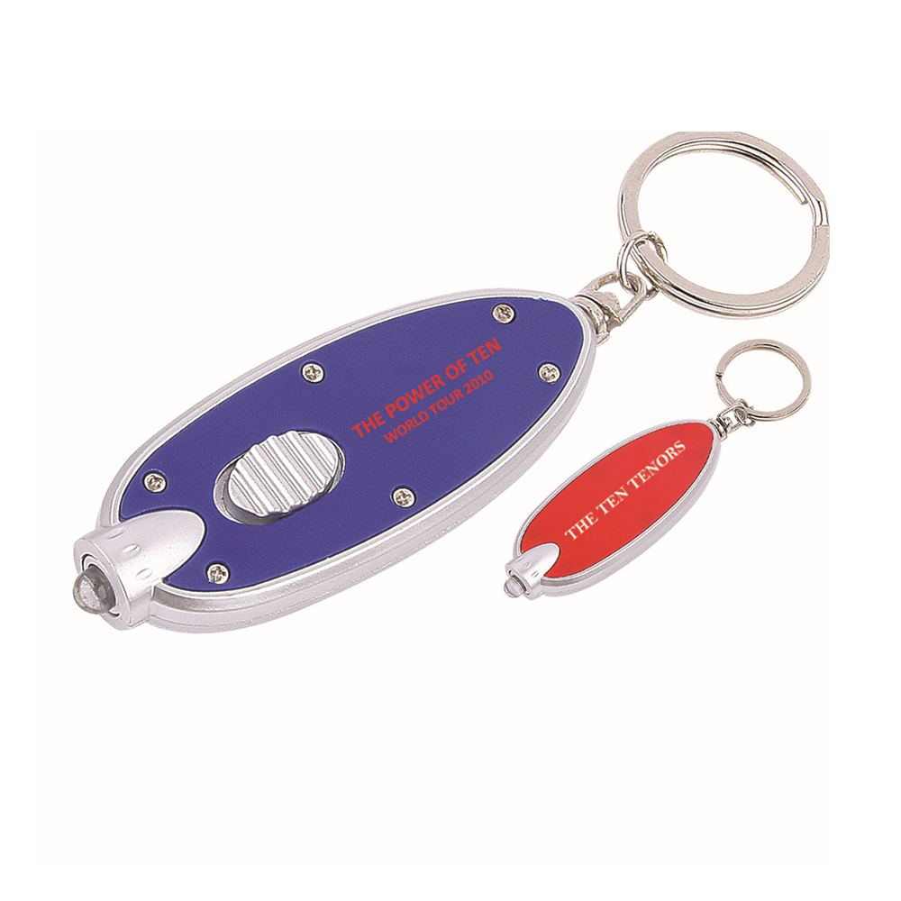 Oval Led Flashlight with Key Chain 2