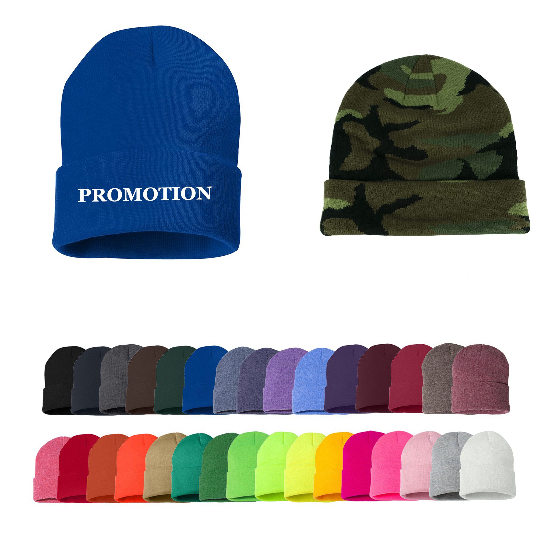 MOQ 50Pcs 100% Acrylic fibers Premium Knit Beanie w/Cuff 3