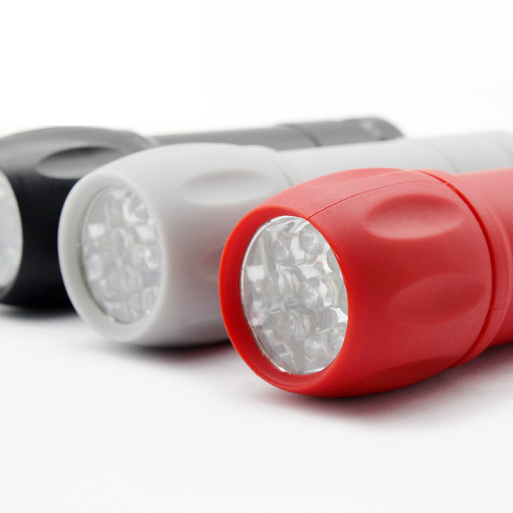 Mini nine-light plastic LED flashlight electric torch 6