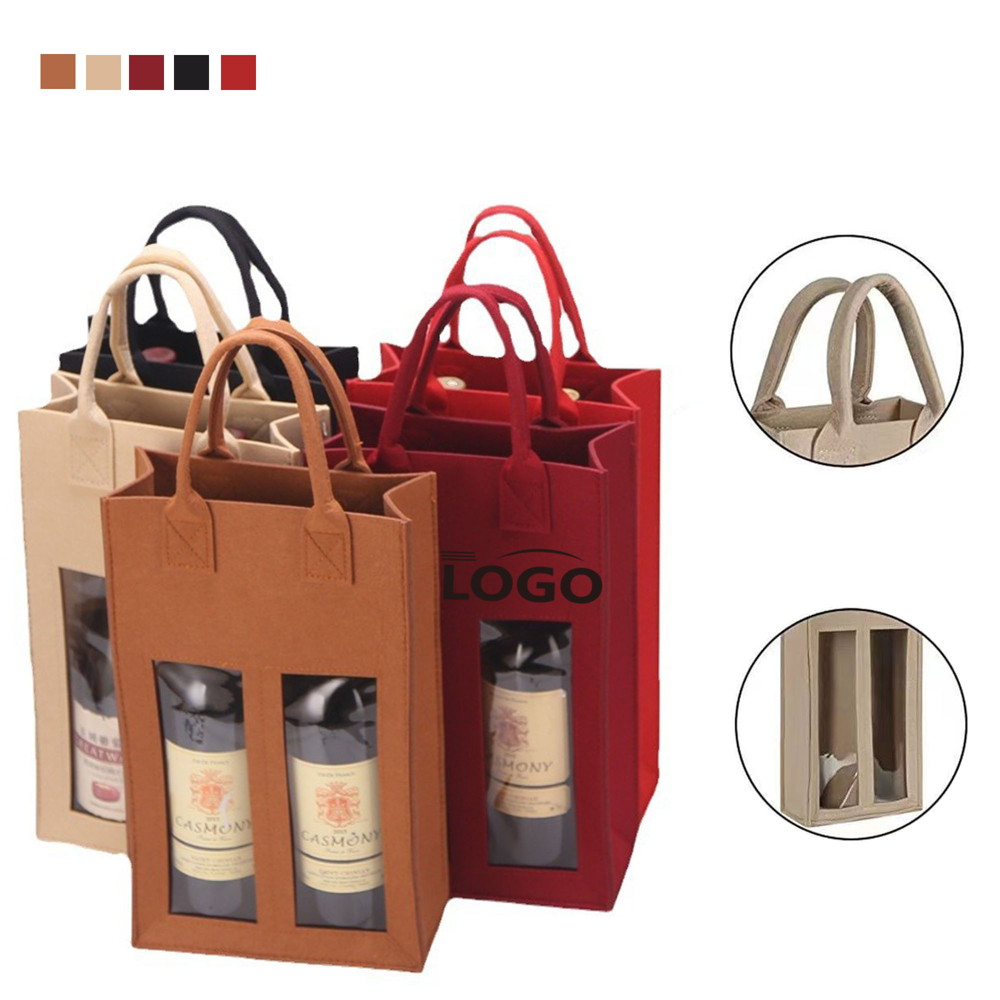 Customizable Logo Wine Protection Bag With Multiple Color 2