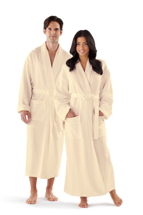Shawl Collar Knit Diamond Bathrobe 3