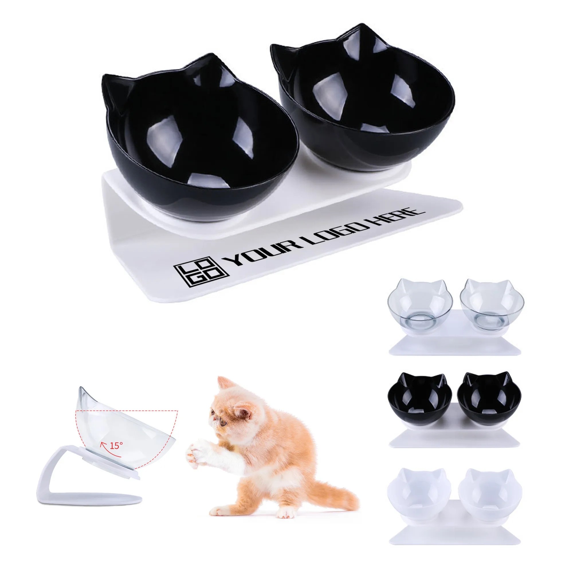 Neck Cat Double Bowl 1