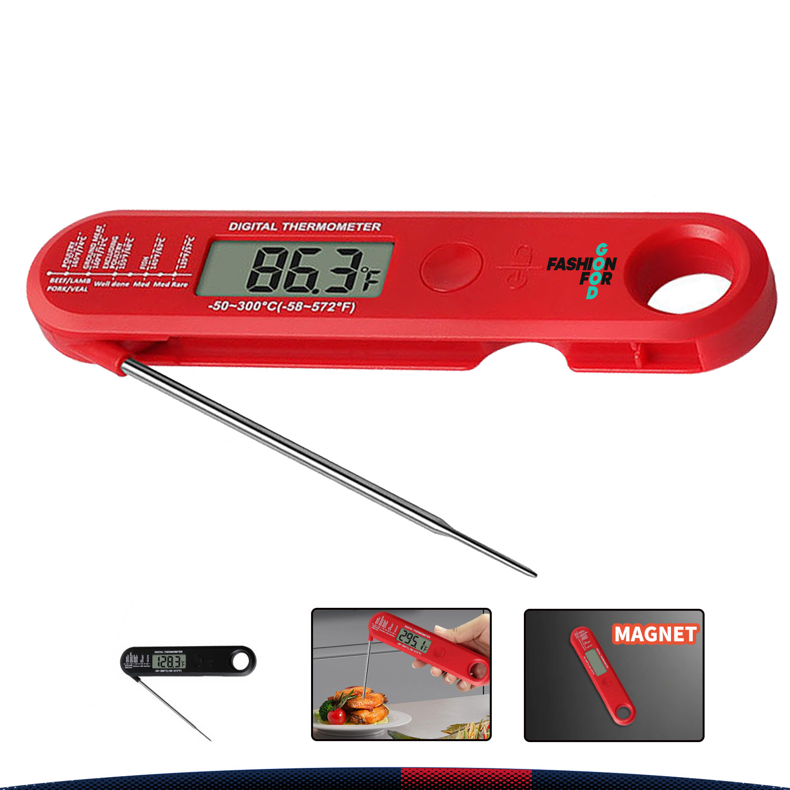 Phelps Foldable Digital Food Thermometer 4