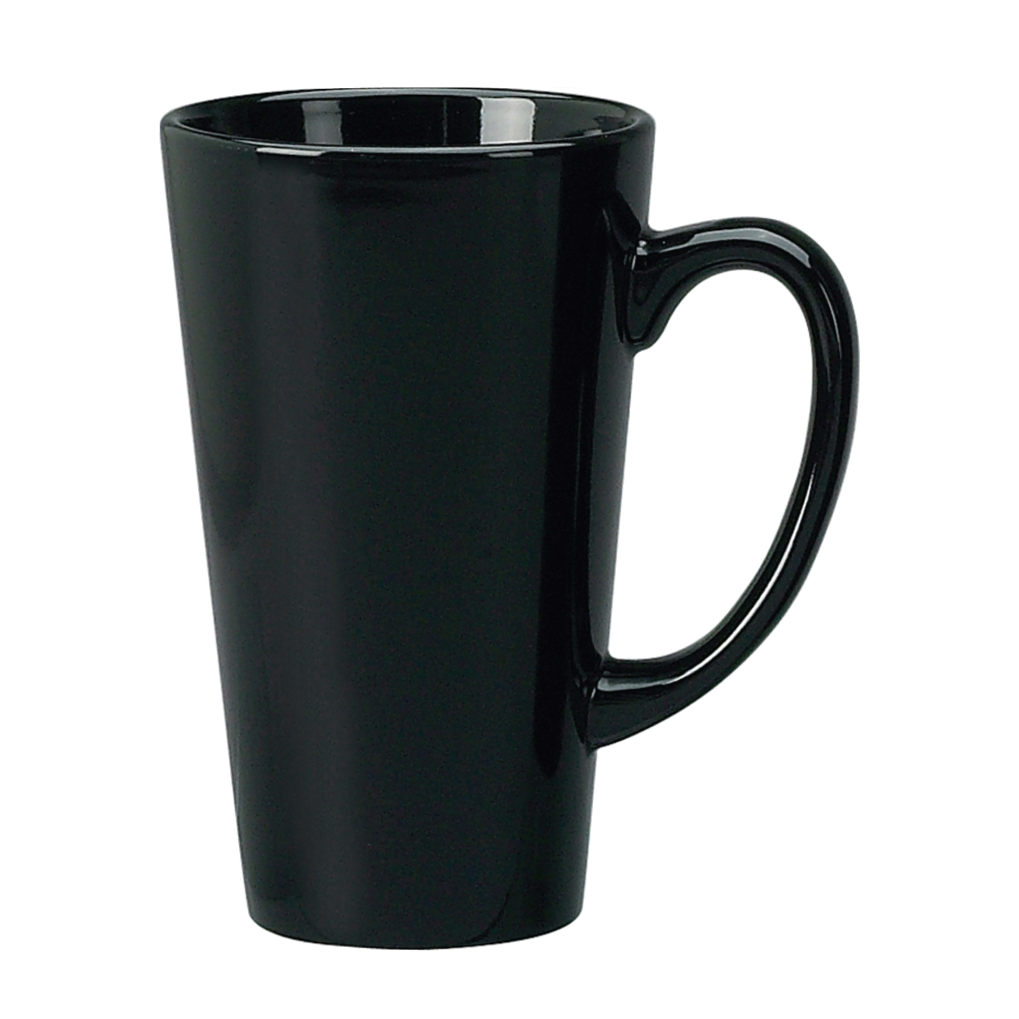 16 oz Black Funnel Tall Latte Mug