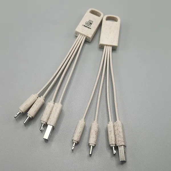Eco Wheat Straw 4 in 1 Charging Cables 3