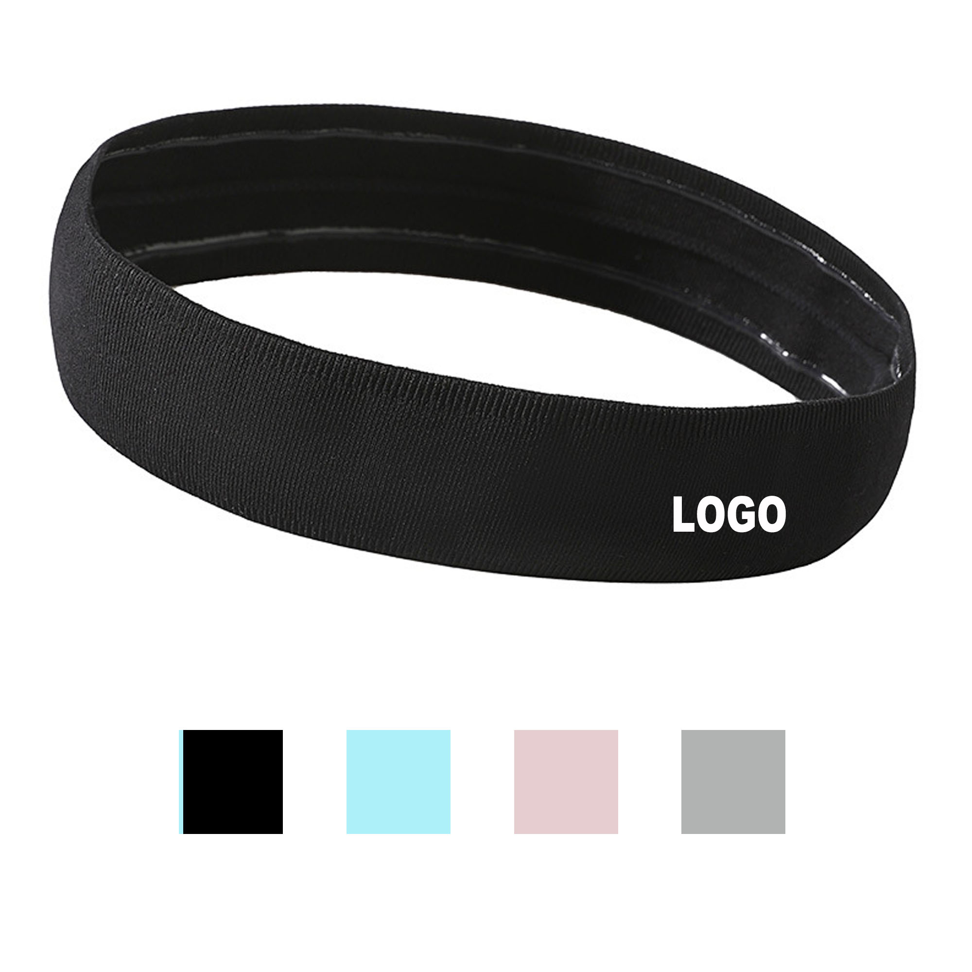Custom Logo Stretchy Sweat Headband Outdoor 3