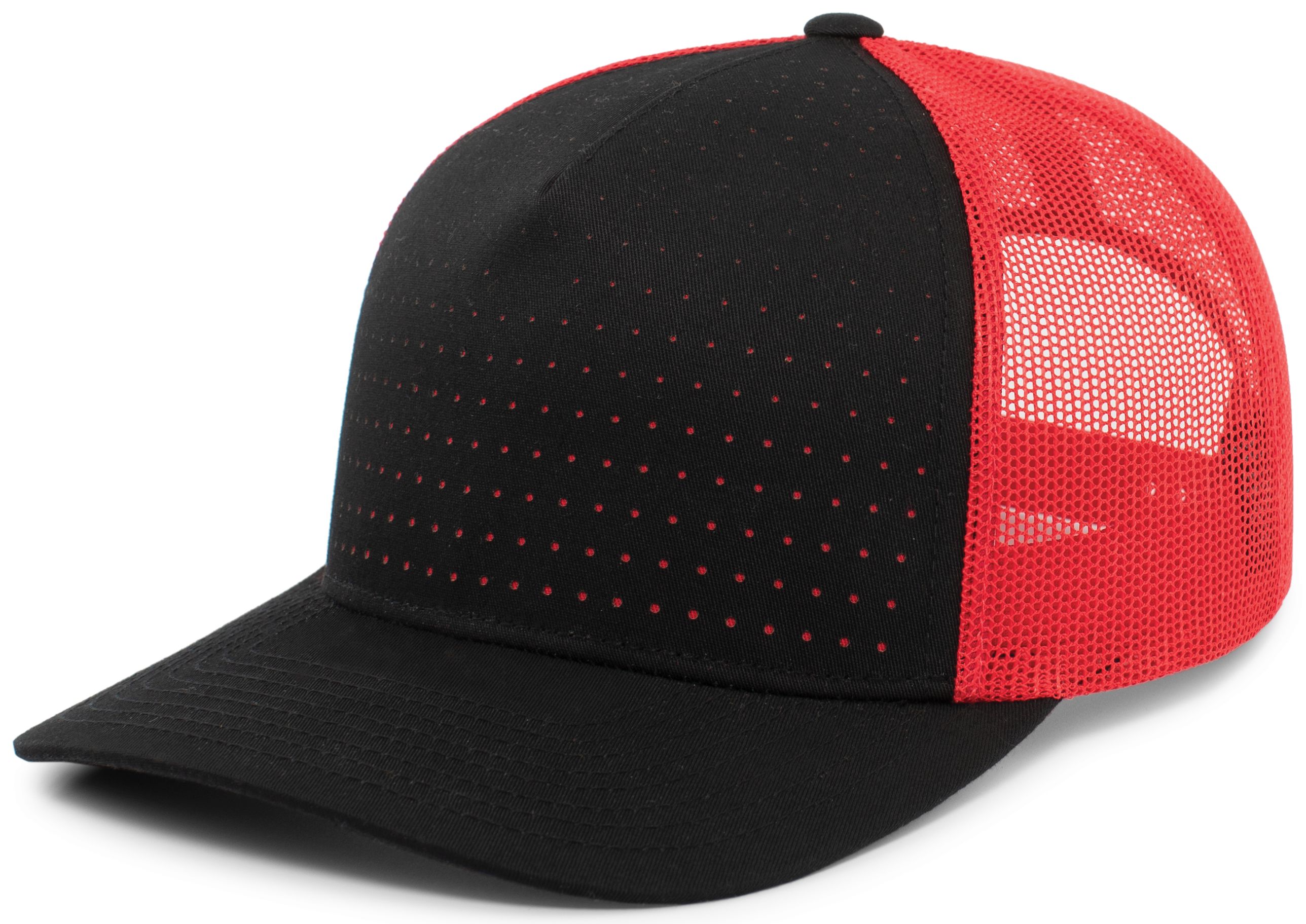 Perforated 5-Panel Trucker Snapback Cap 18