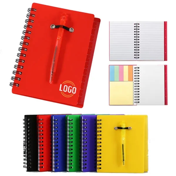 Notebook Pocket Notepad with Pen and Sticky Notes 6