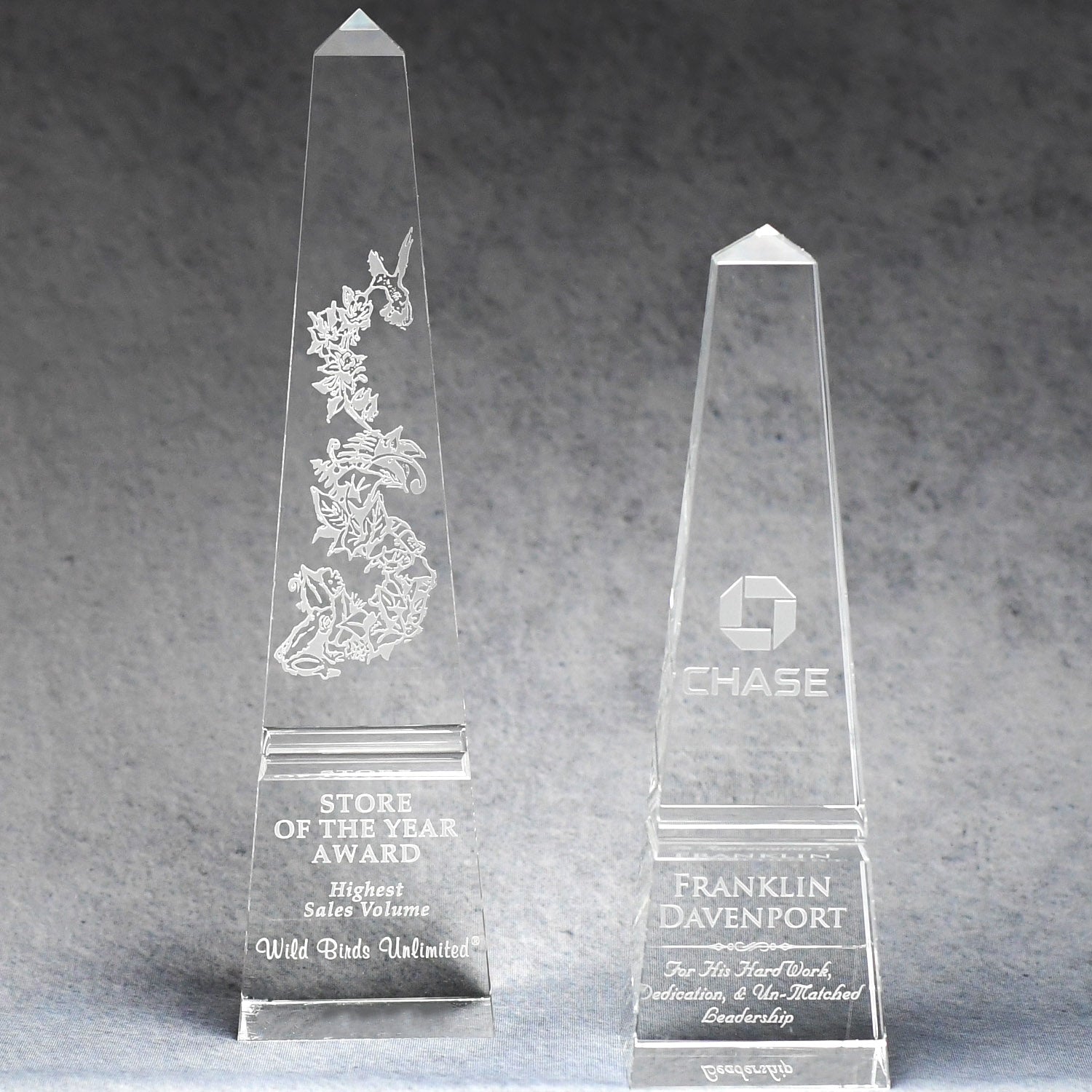 Optic Crystal Groove Obelisk 2