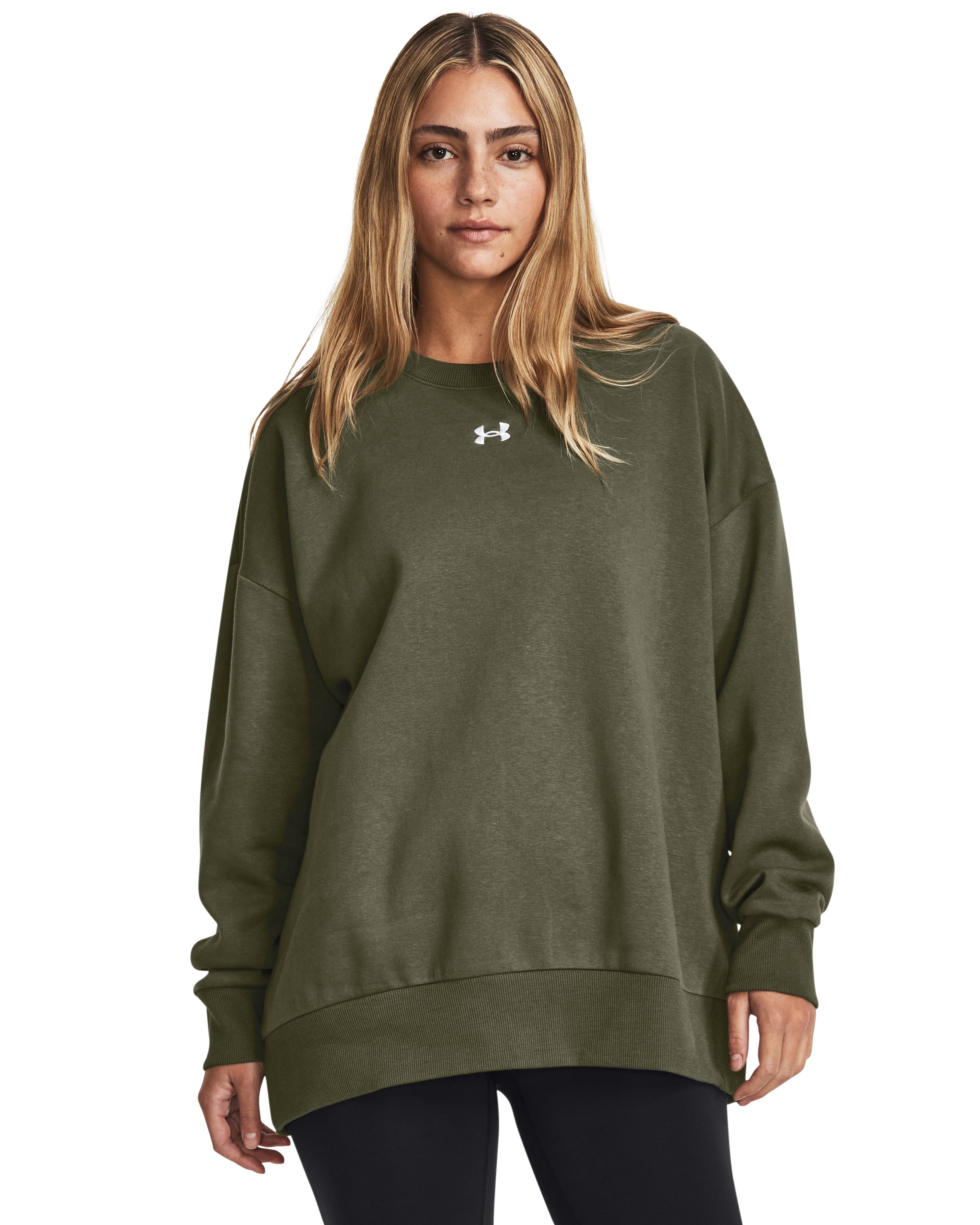 UA Rival Fleece Oversized Women's Crew, custom hoodie or sweatshirt with logo imprint 8