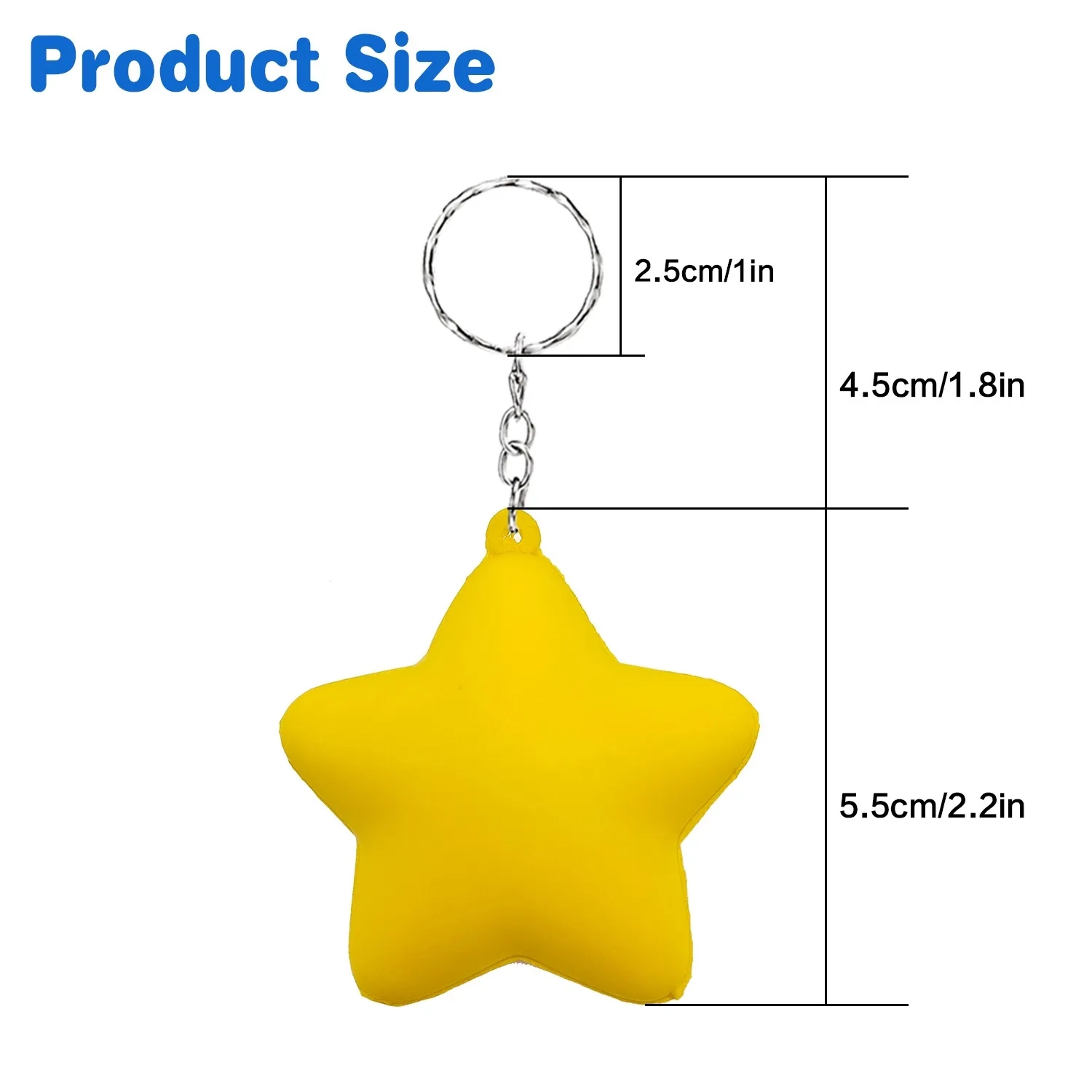 Customized PU Star Keychain 5