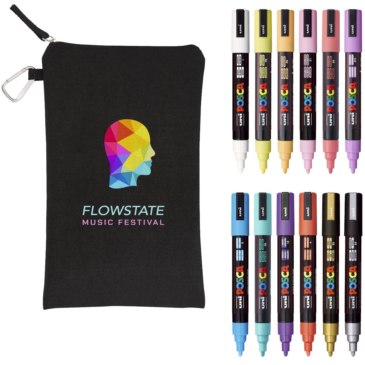 POSCA 12 Piece Soft Marker Set with Bag