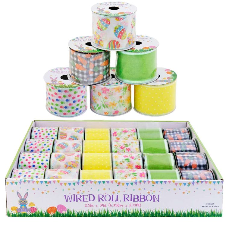 Spring Wire Ribbon - Assorted Designs 2
