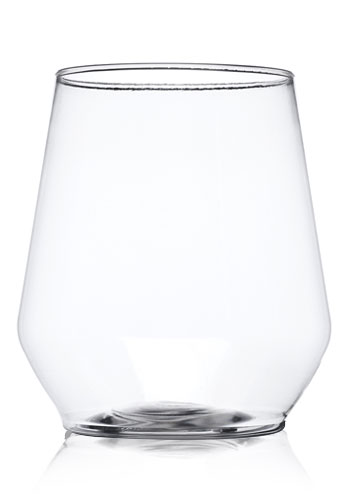 12 oz. Stemless Plastic Wine Glasses 1
