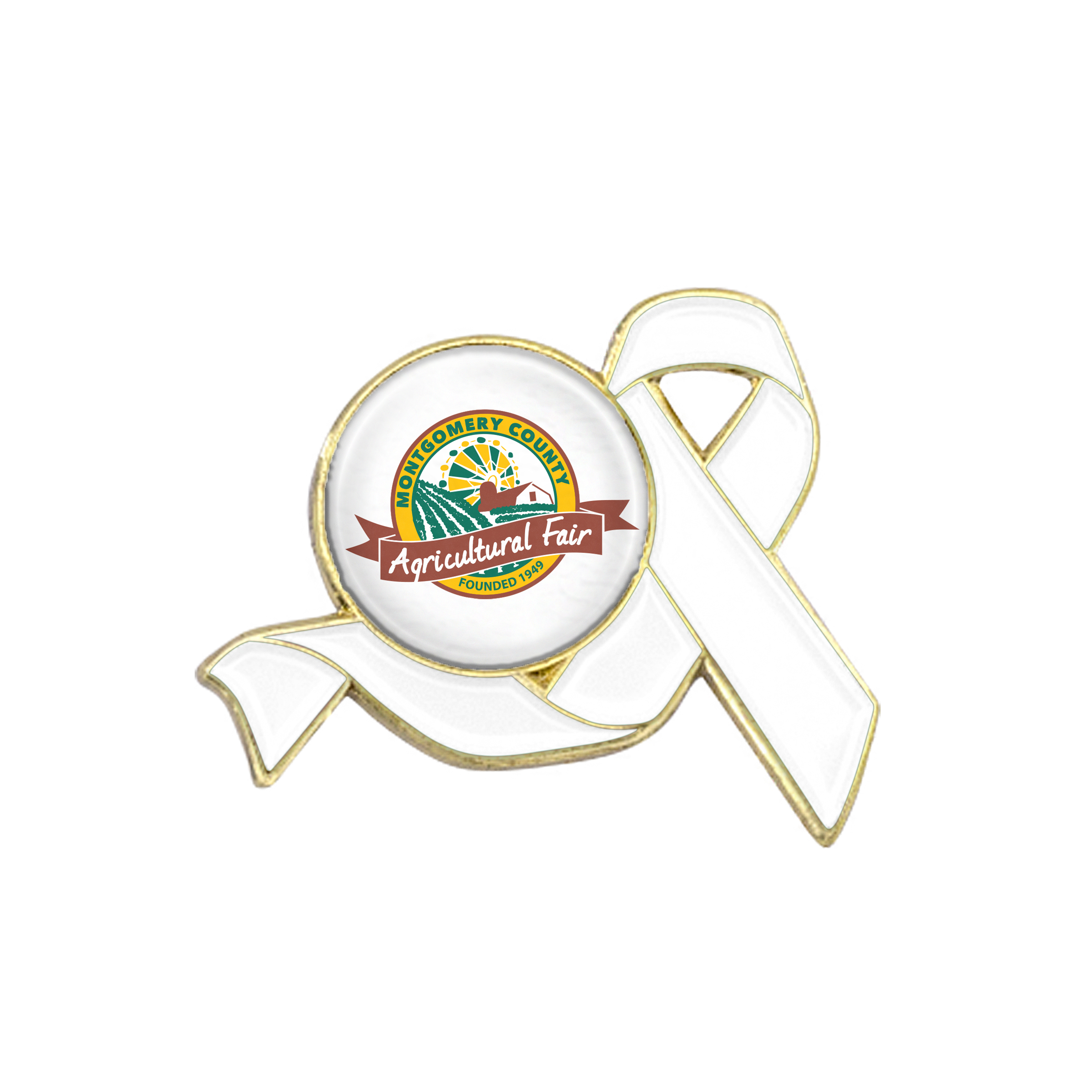 Awareness Ribbon Lapel Pins w/ Custom Logo 10