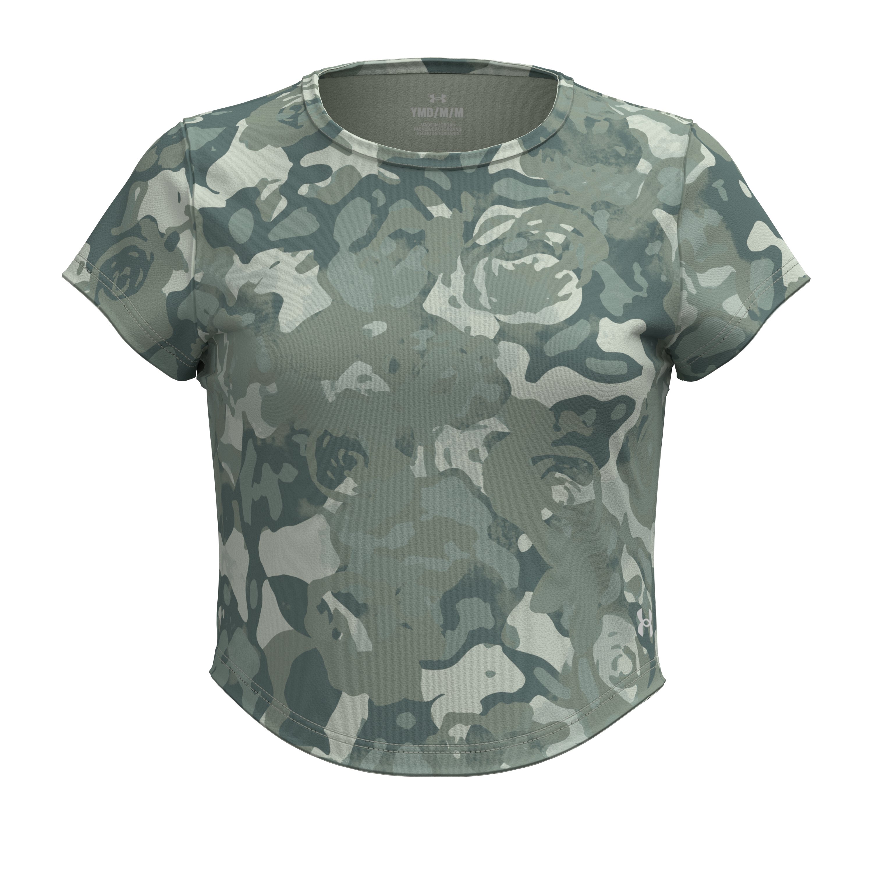 UA Motion Fitted Printed Girls' Short Sleeve 2