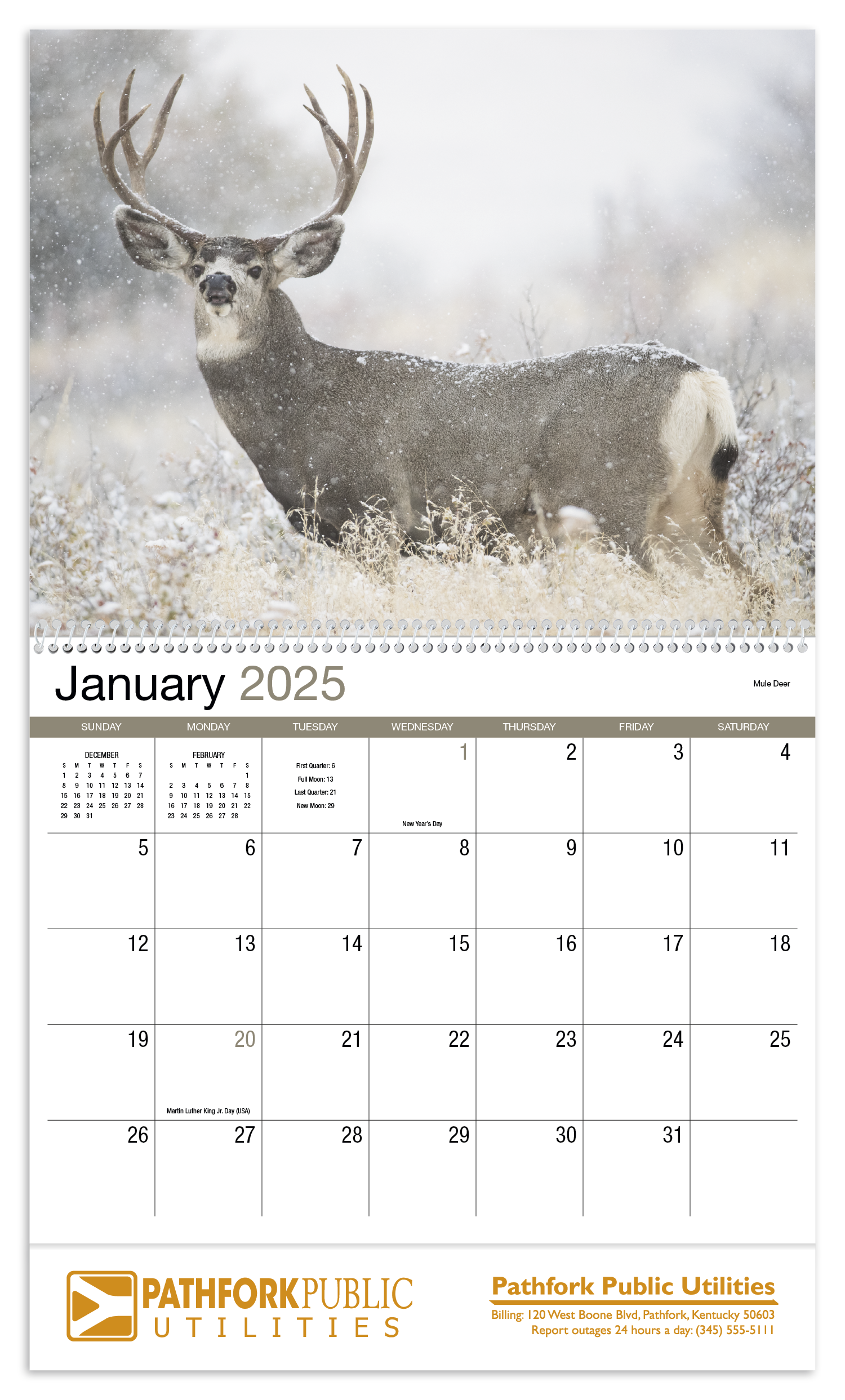 HotLine® Products Wildlife Appointment Calendar - Spiral 18