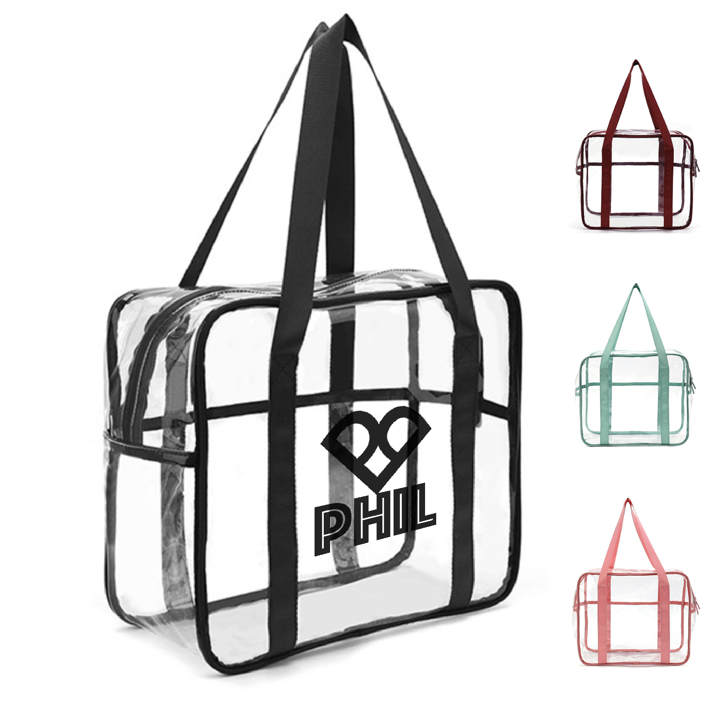 PVC Clear Tote Bag With Zipper 3