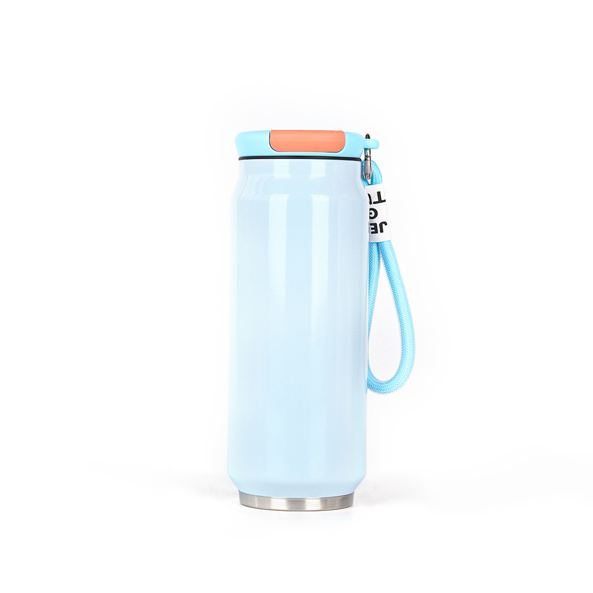 17 oz Can-Shaped Insulated Water Bottle W/ Handle Strap 16