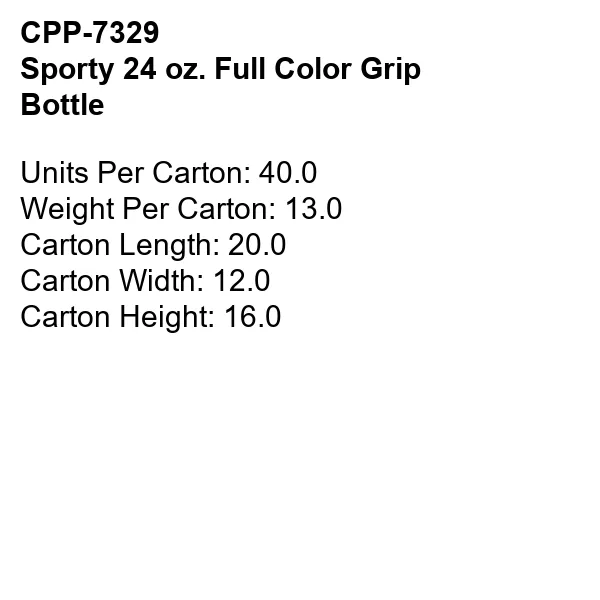 Sporty 24 oz. Full Color Grip Bottle 15