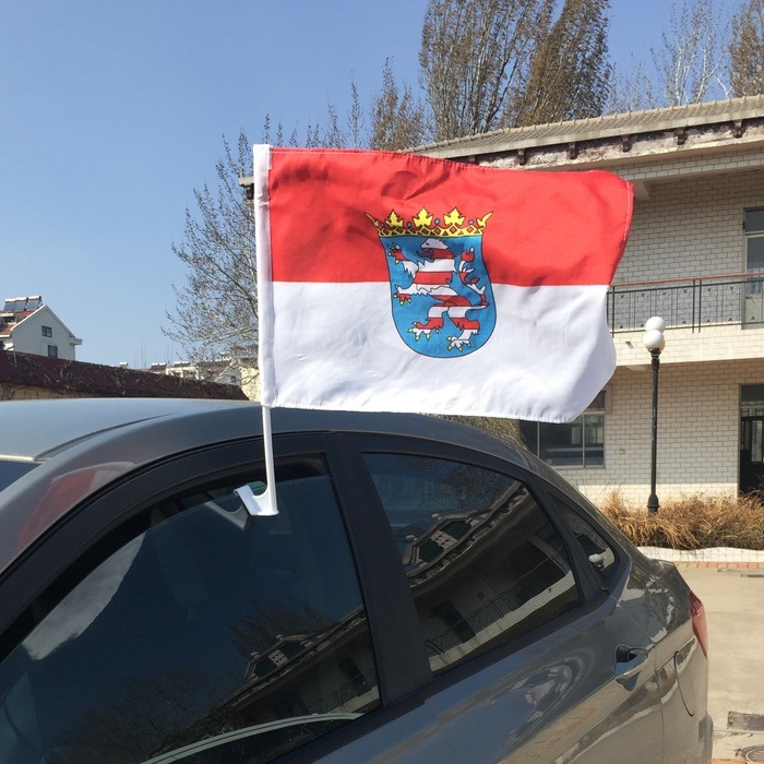 Window Car Flag Double Sided w/ 20.5" Pole - 17.75" x 12" 3