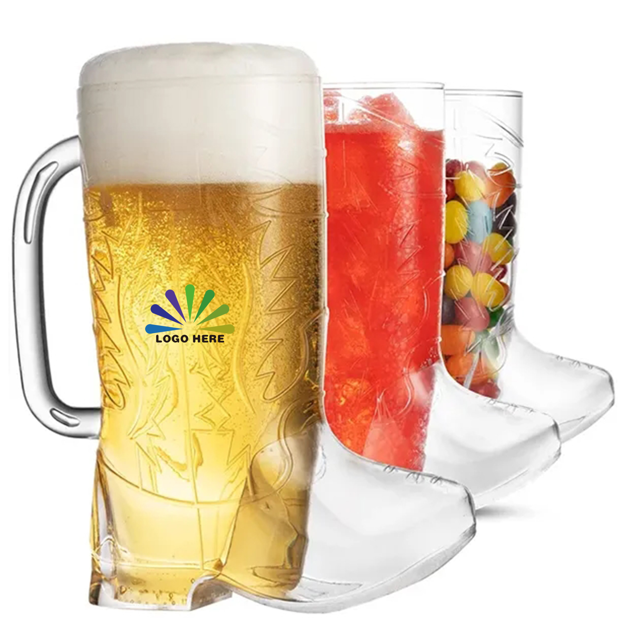 17OZ Custom Plastic Cowboy Boot Cup 2