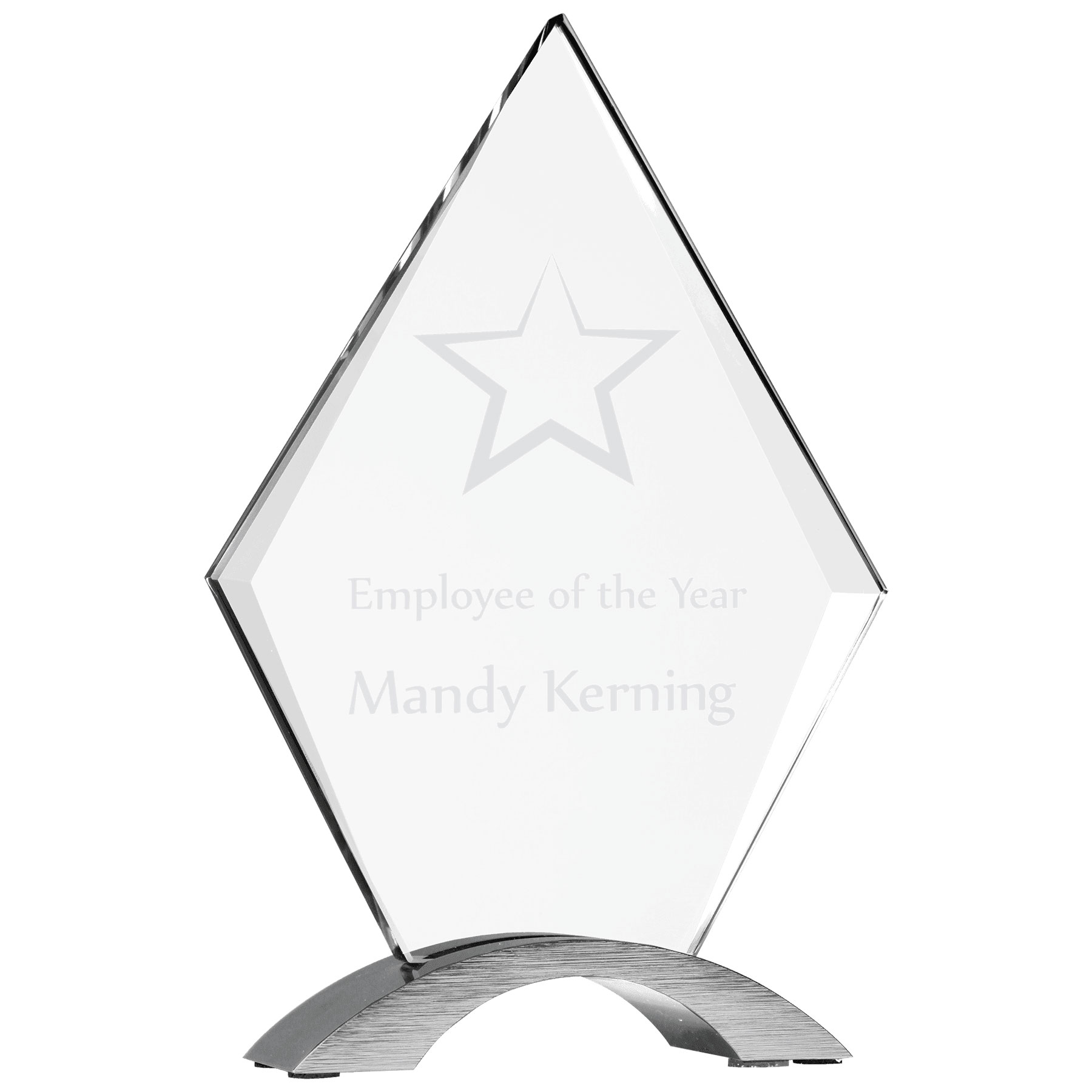 8 1/2" Diamond Cosmic Acrylic Award w/ Silver Base