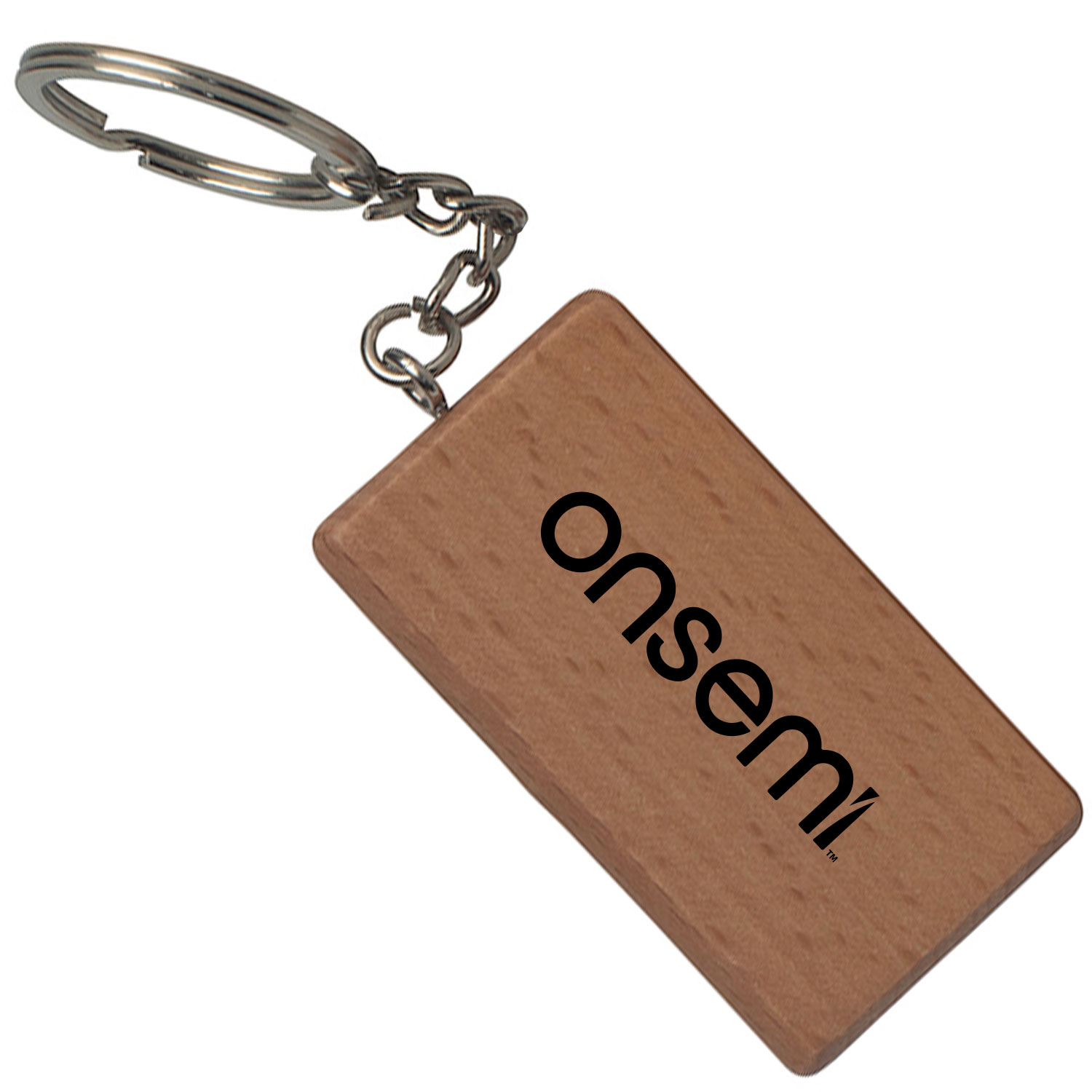 Wood Rectangle Keychain 1
